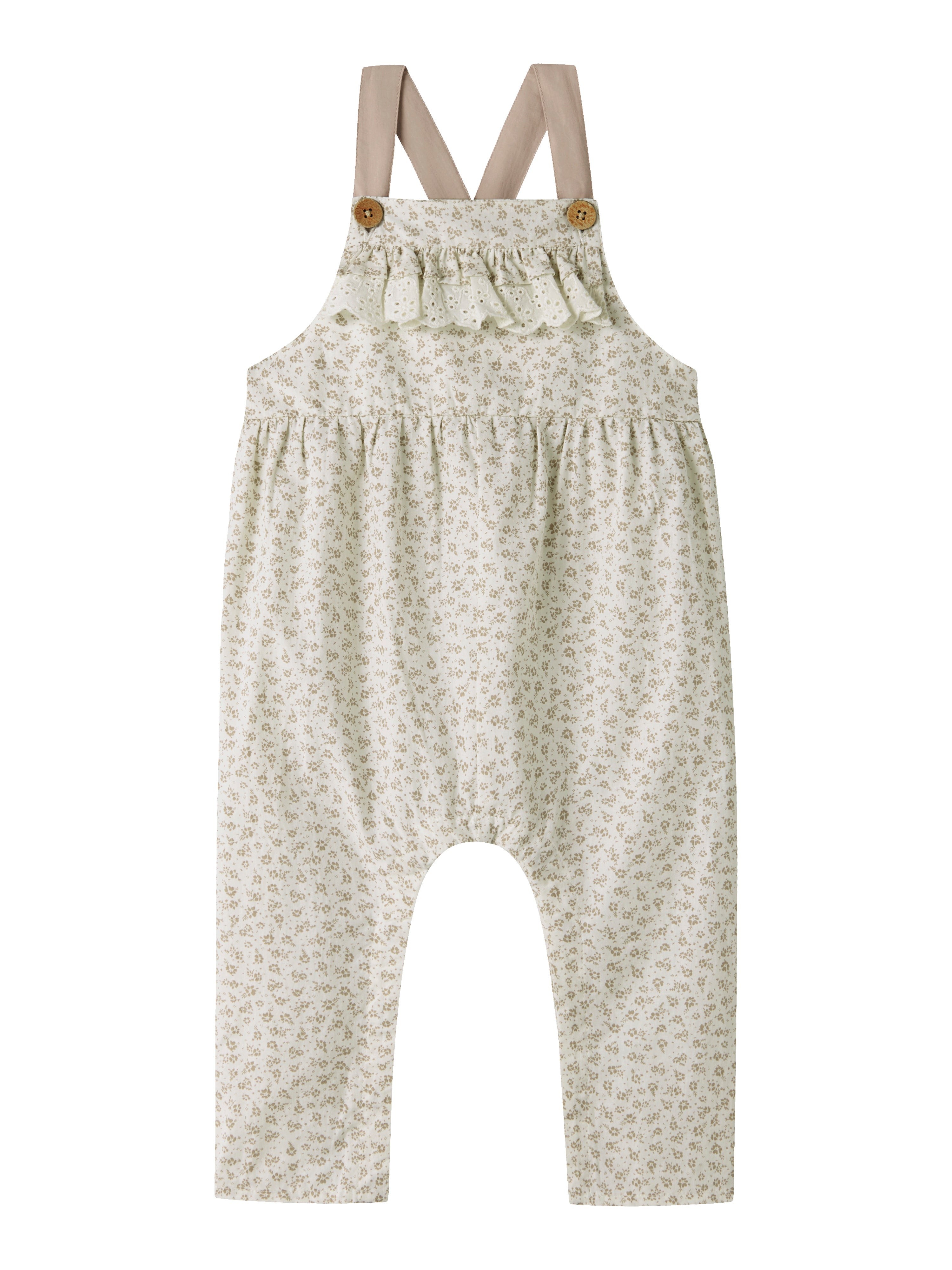 Lil Atelier Fjola Loose Overall - Coconut Milk