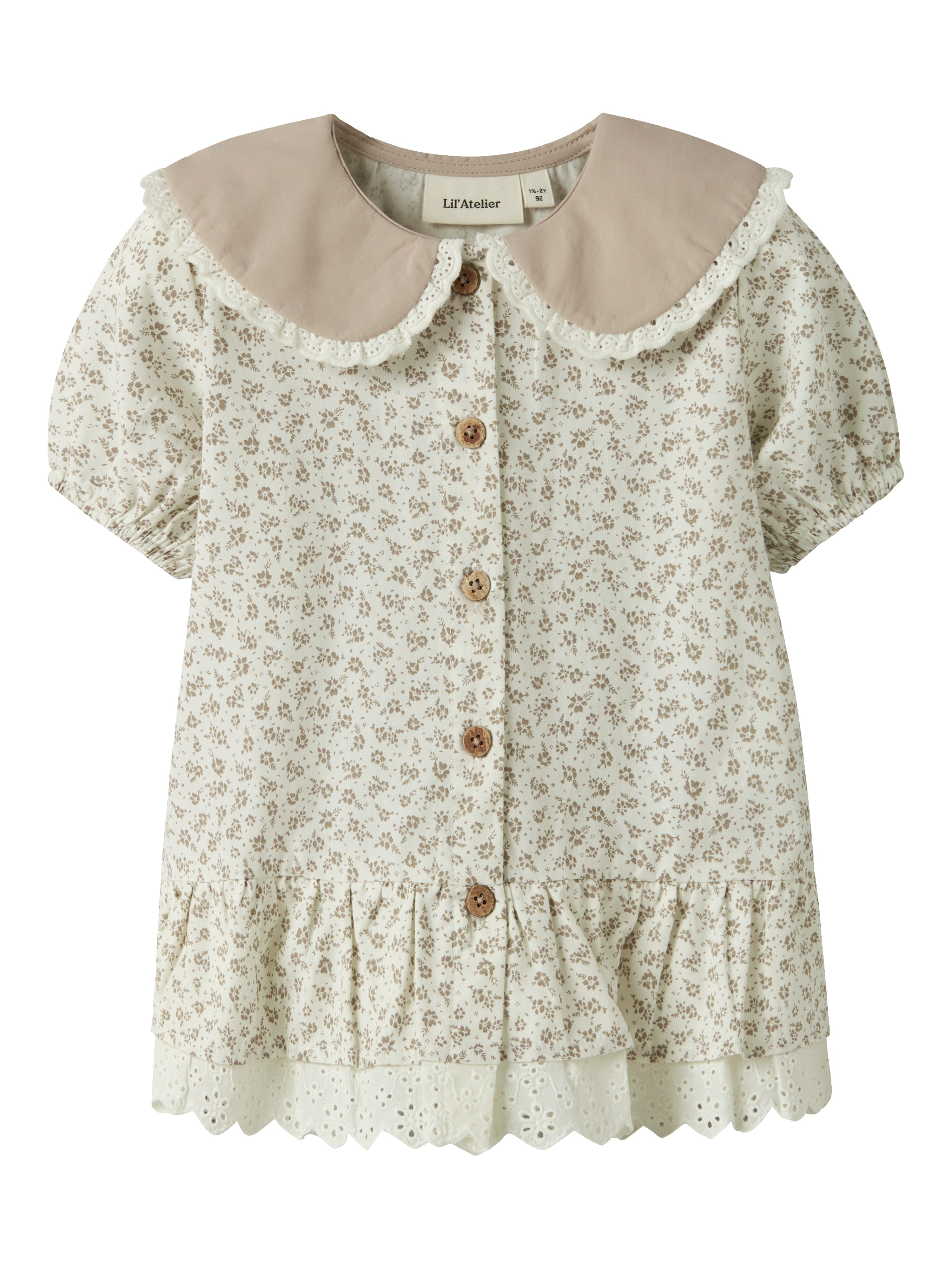 Lil Atelier Fjola SS Loose Shirt -  Coconut Milk