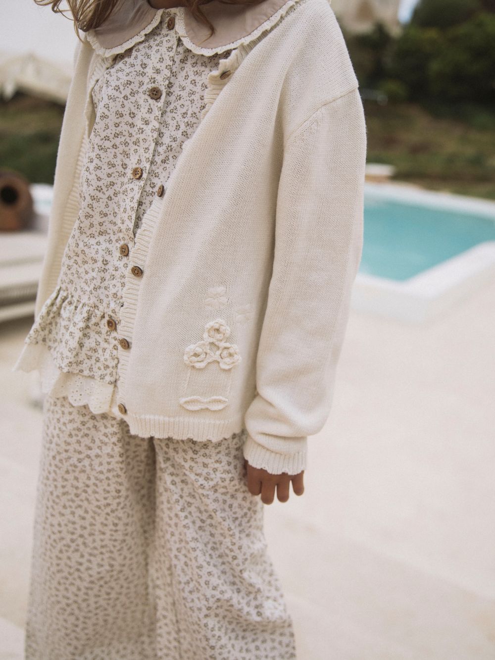 Lil Atelier Fjola Wide Ancle Pants - Coconut Milk