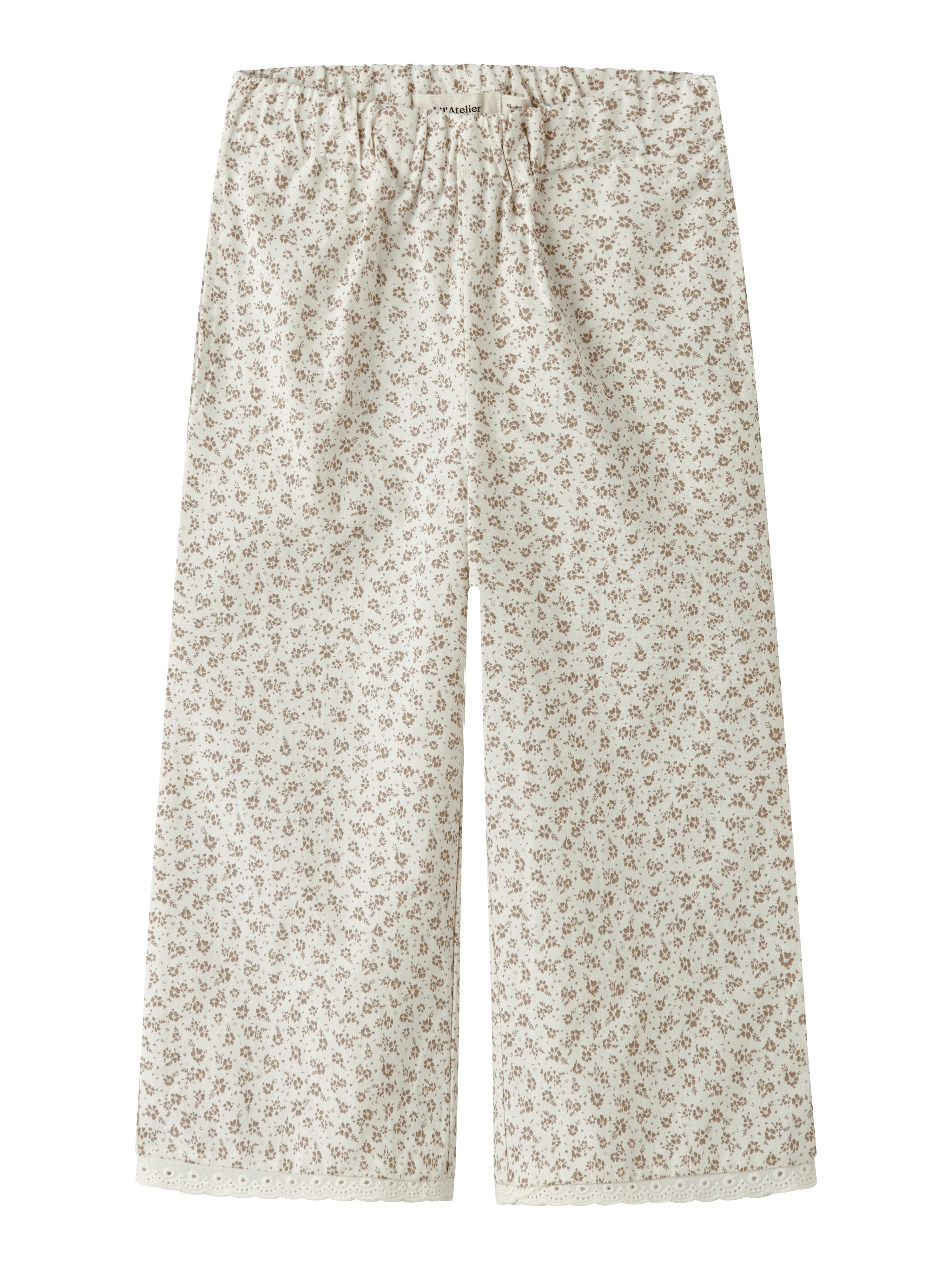 Lil Atelier Fjola Wide Ancle Pants - Coconut Milk