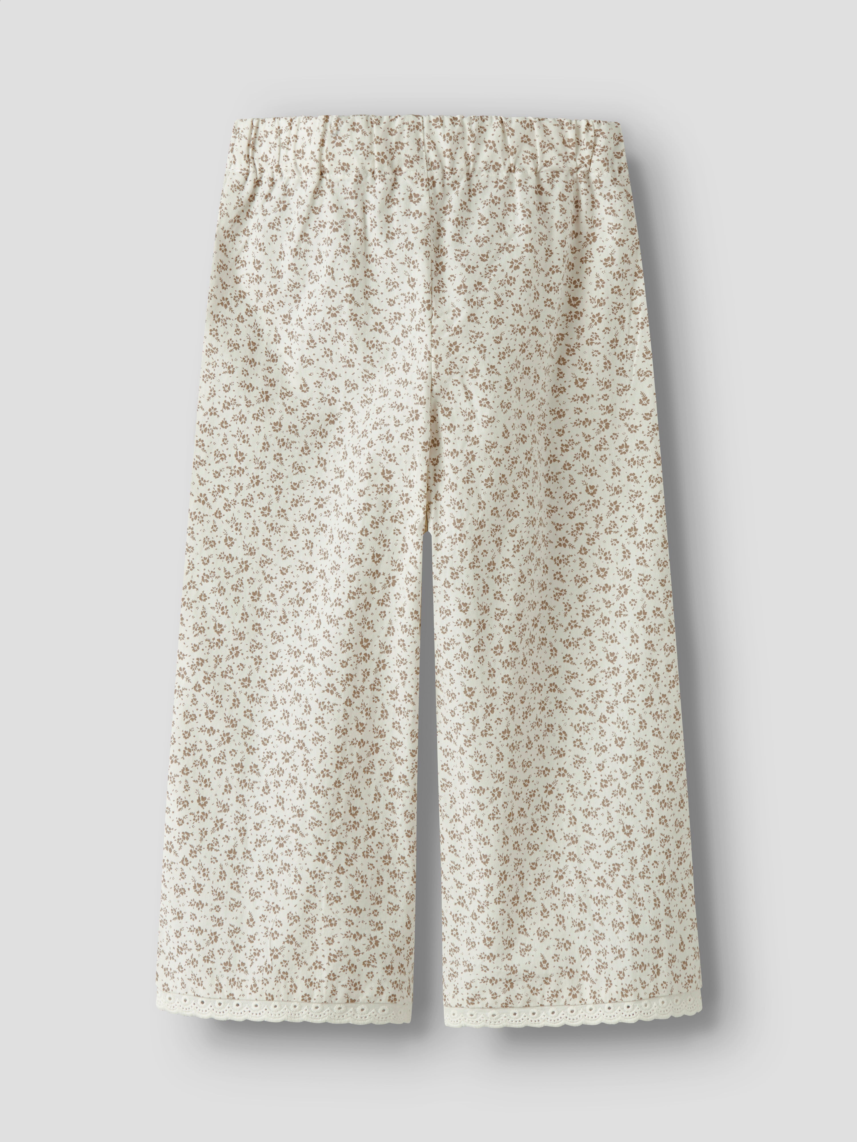 Lil Atelier Fjola Wide Ancle Pants - Coconut Milk