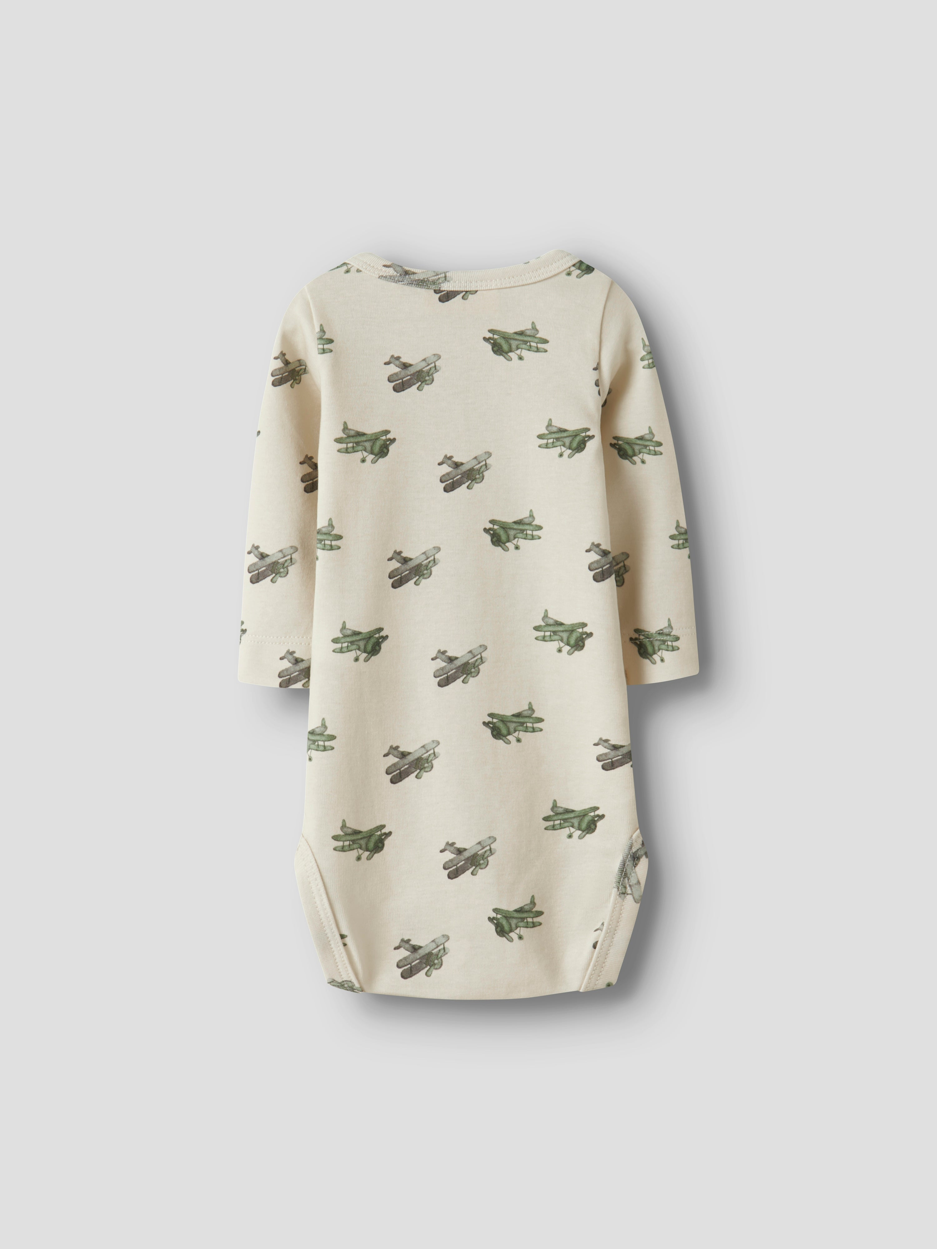 Lil Atelier Layo Geu LS Slim Body - Coconut Milk/Airplane