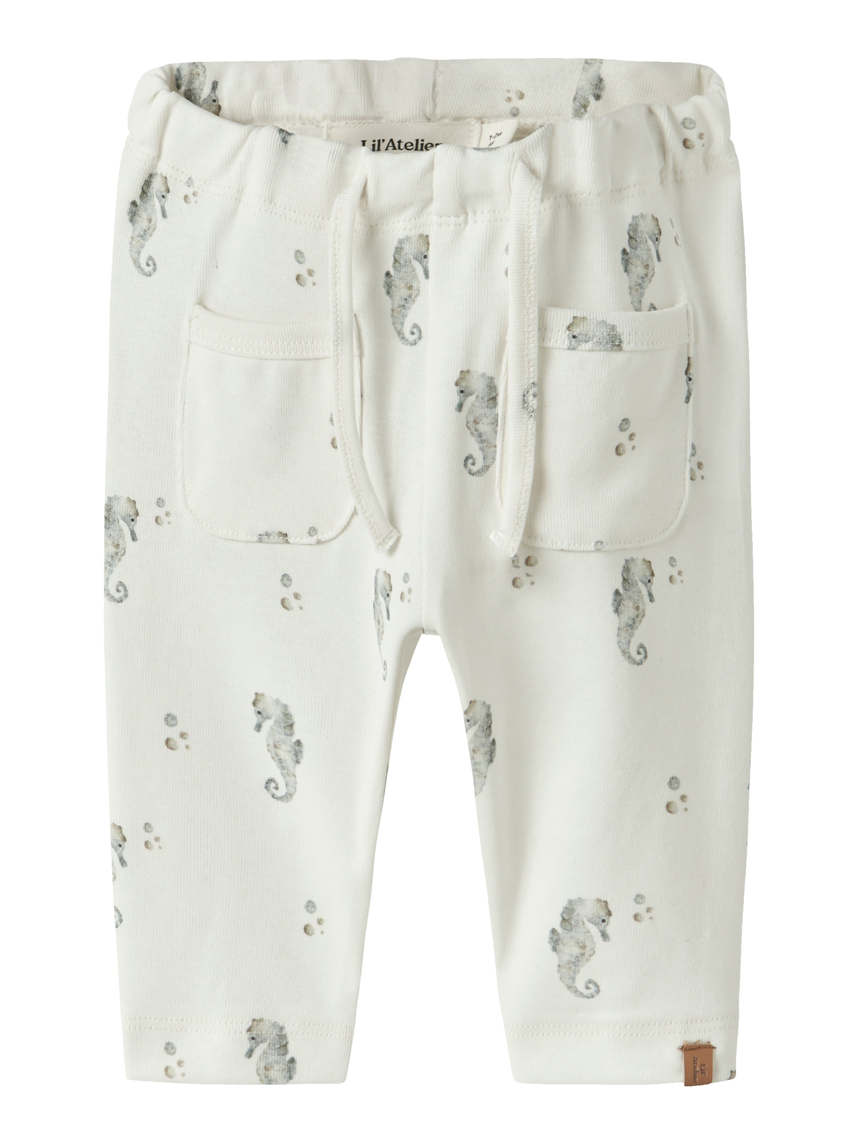 Lil Atelier Gayo Sas Loose Pants - Coconut Milk/Seahorse