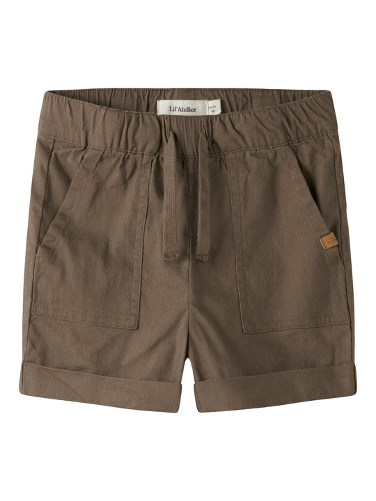 Lil Atelier Fredrik Loose Shorts - Shitake