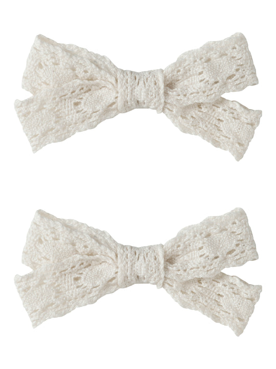 Lil Atelier Lola 2 pak hårsclips - Coconut Milk