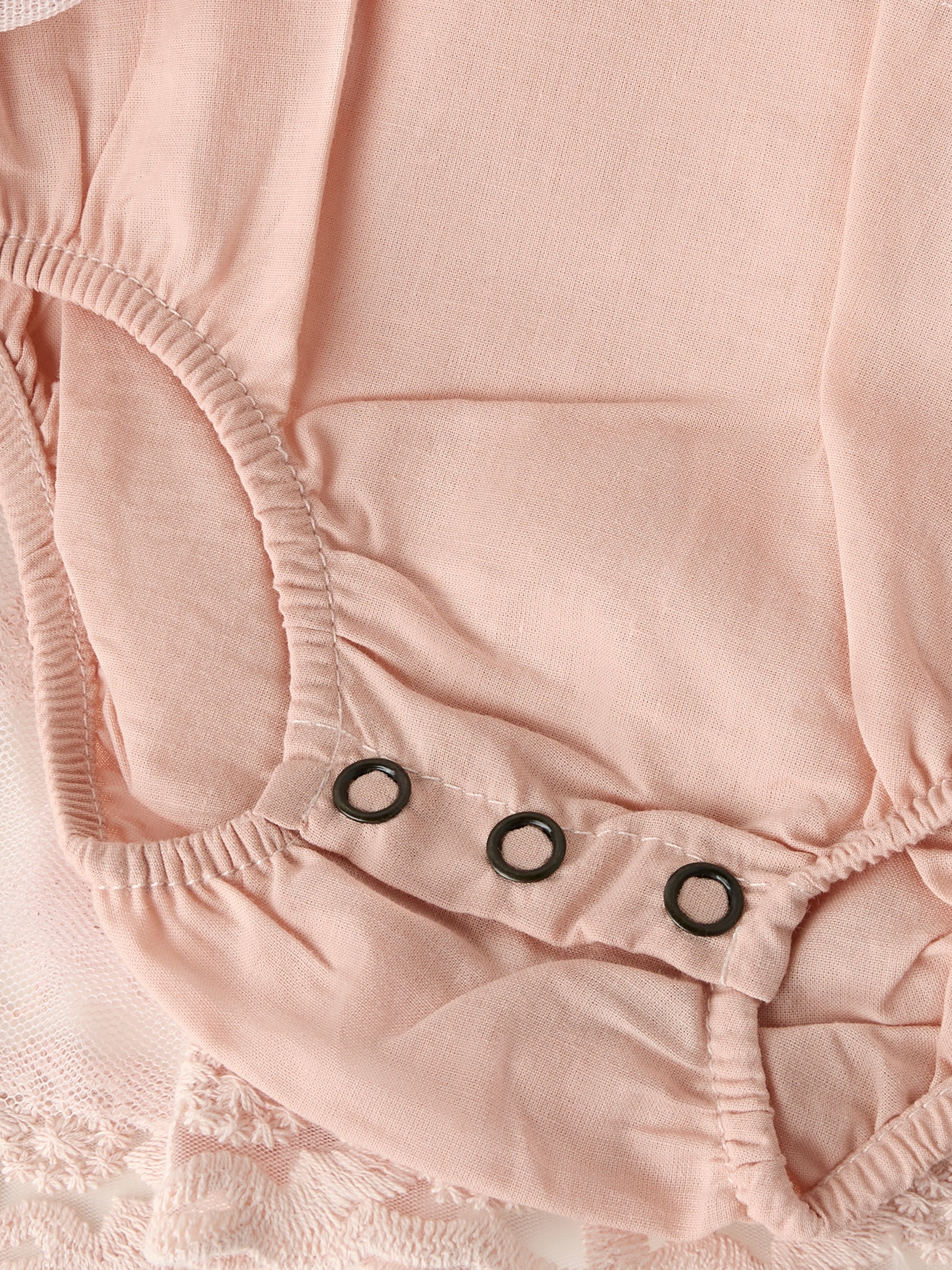 Lil Atelier Feya Tulle Body Dress - Peach Whip