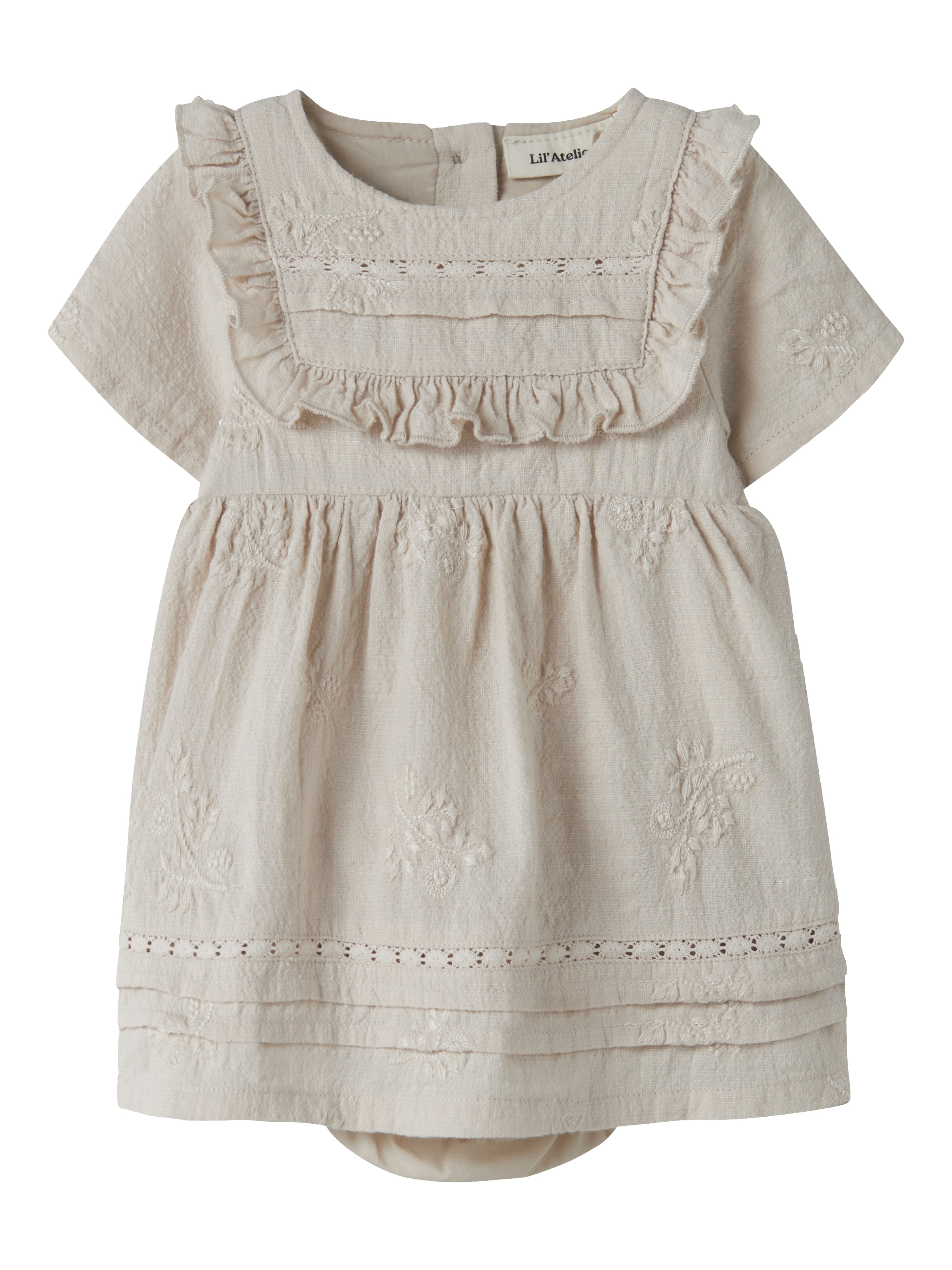 Lil Atelier Feronia SS Loose Body Dress - Pumice Stone