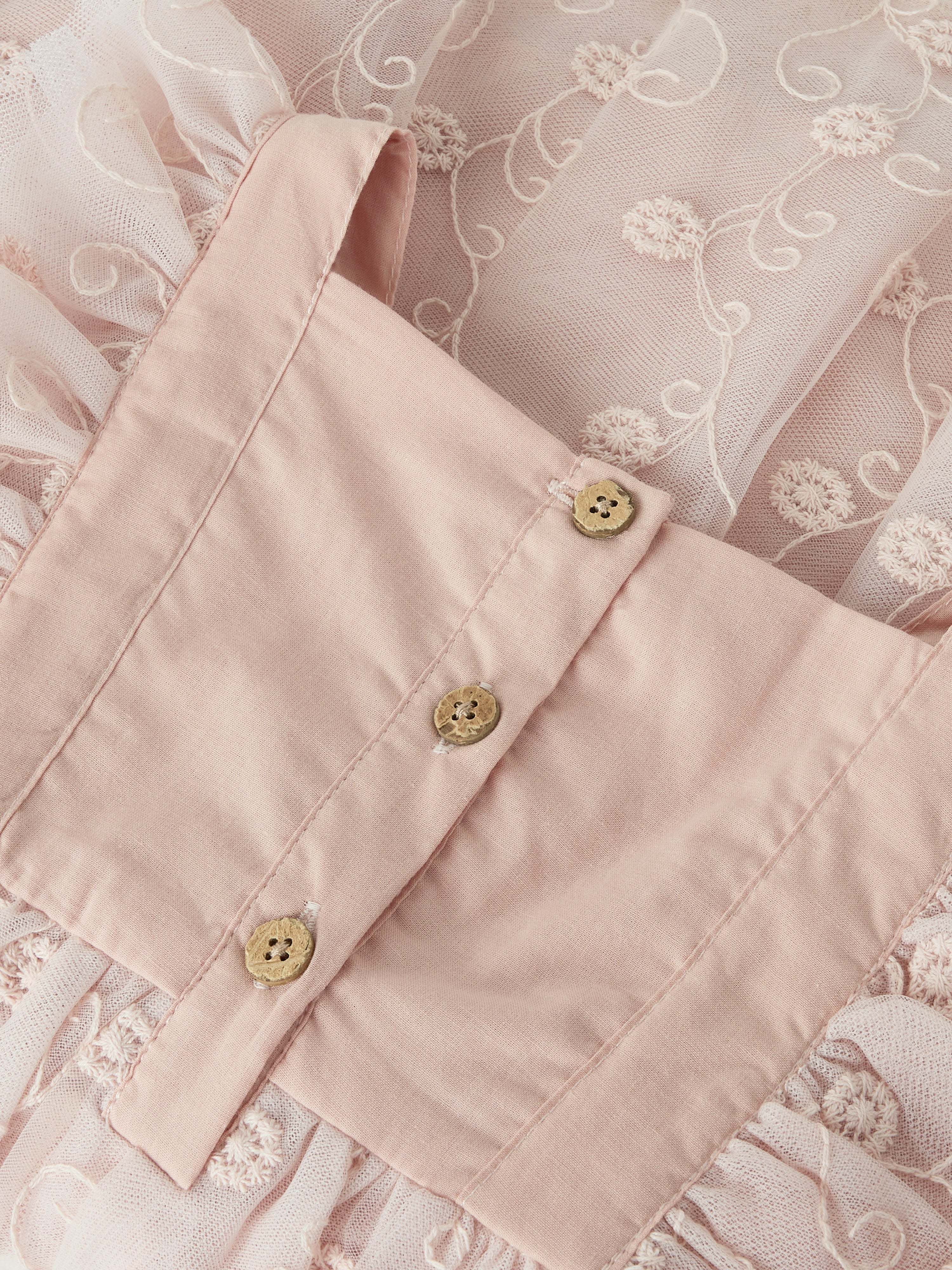 Lil Atelier Feya Tulle Dress - Peach Whip