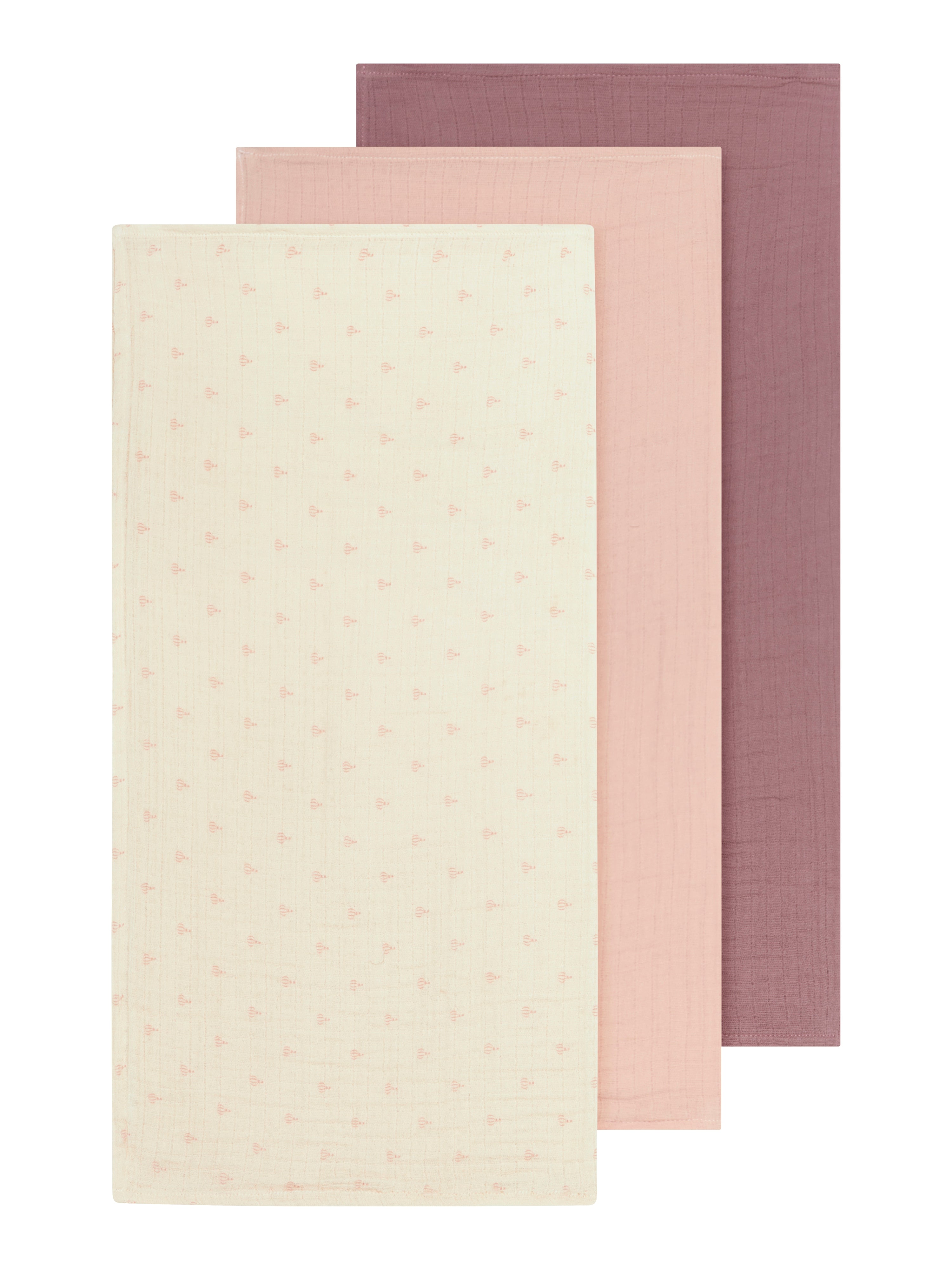 Lil Atelier Fergie 3 pak Nappies - Turtledove/Nostalgia Rose