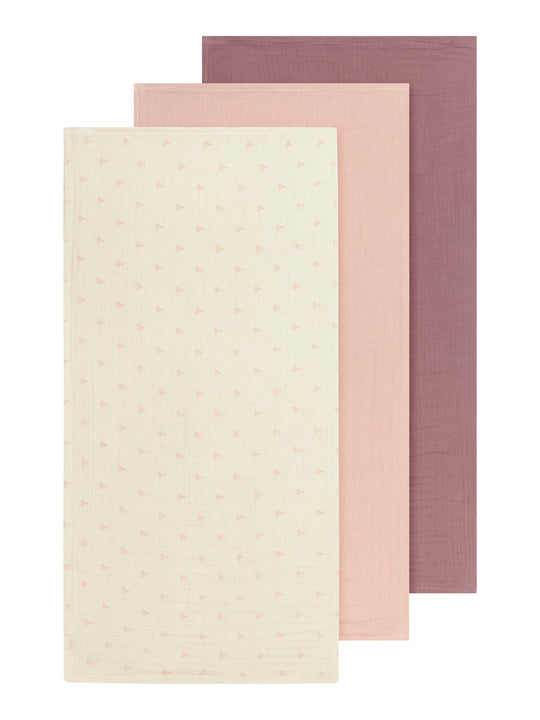 Lil Atelier Fergie 3 pak Nappies - Turtledove/Nostalgia Rose