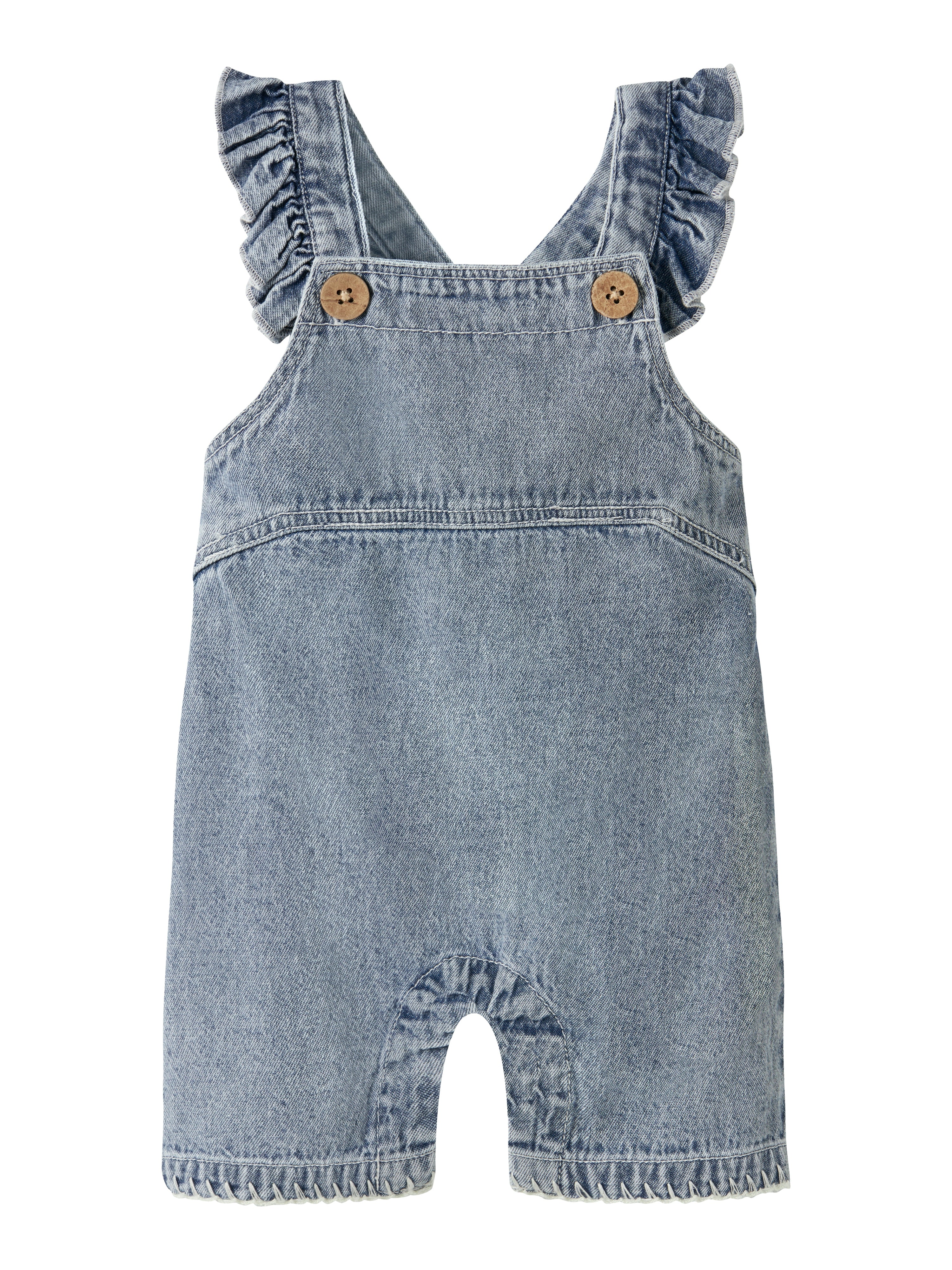 Lil Atelier Funda - Loose Denim Shortall - Medium Blue Denim