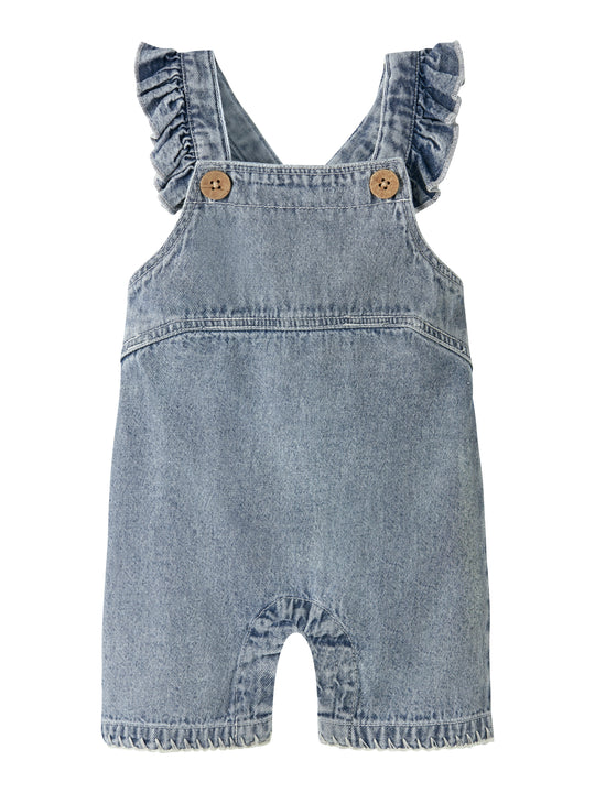 Lil Atelier Funda - Loose Denim Shortall - Medium Blue Denim