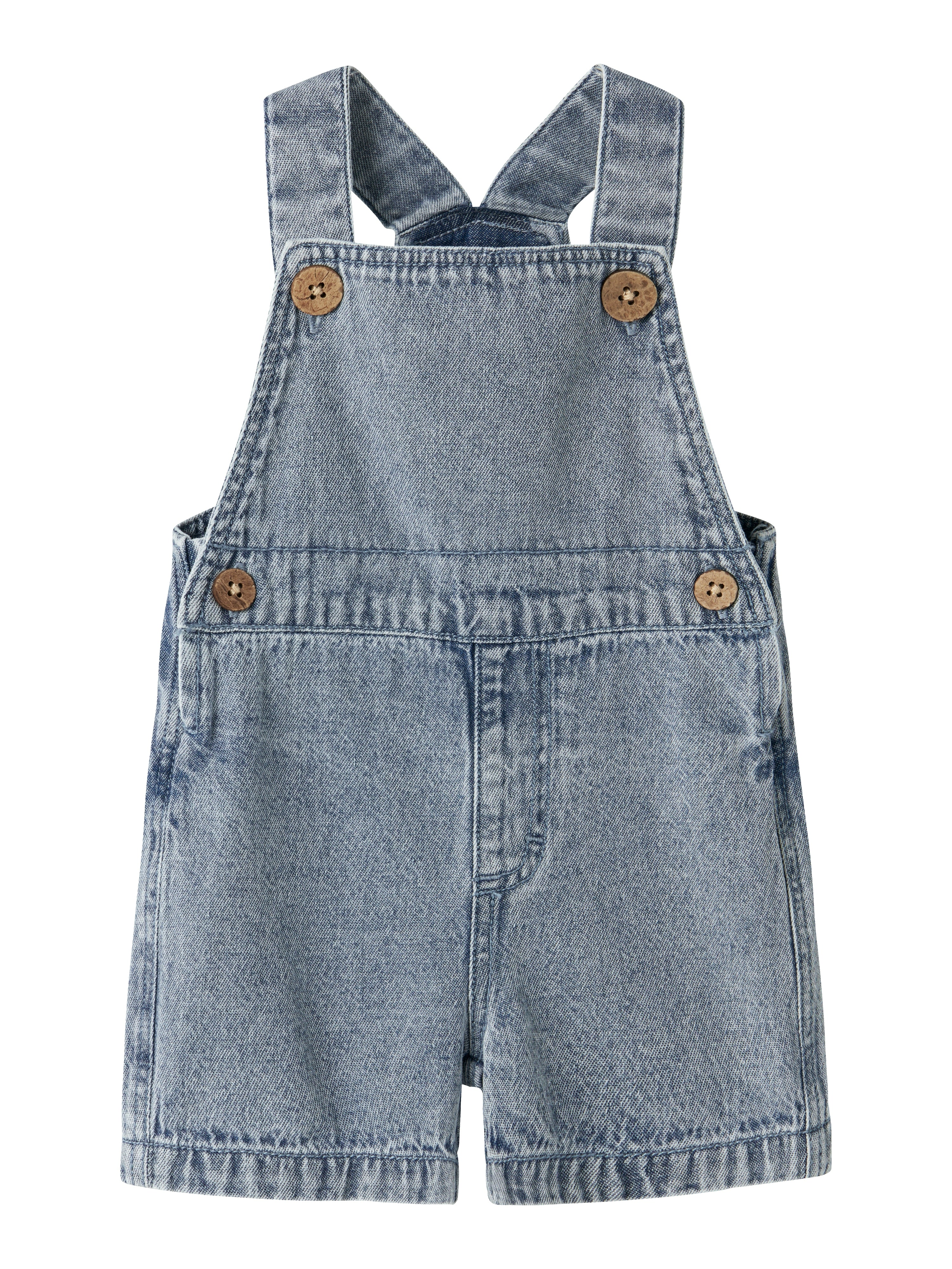 Lil Atelier Funda - Loose Shortall - Medium Blue Denim