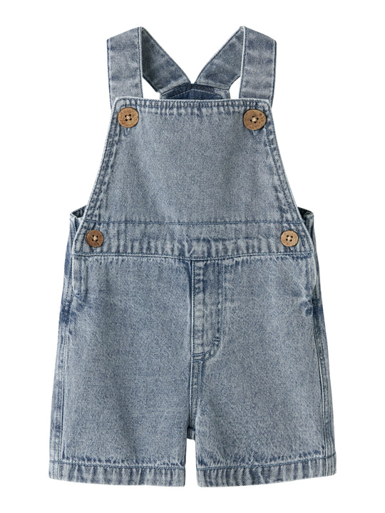 Lil Atelier Funda - Loose Shortall - Medium Blue Denim