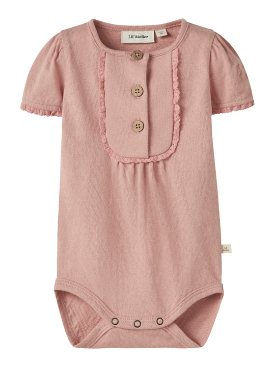 Lil Atelier Halina SS Body - Rose Tan