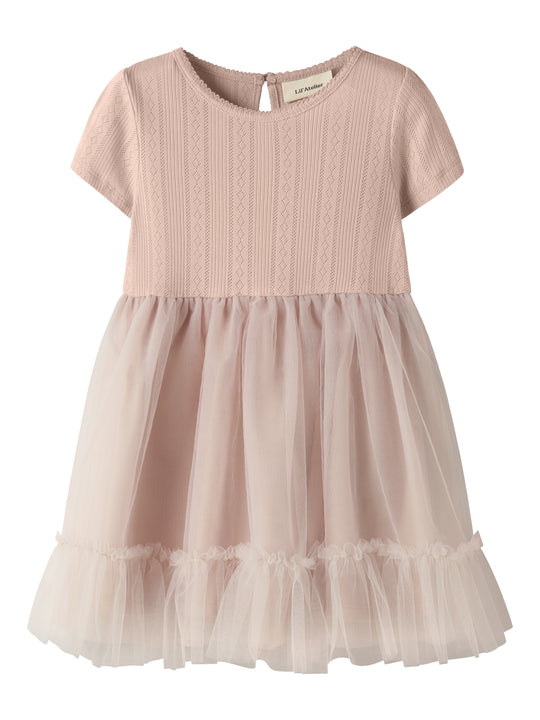 Lil Atelier Fanella SS Tulle Dress - Peach Whip