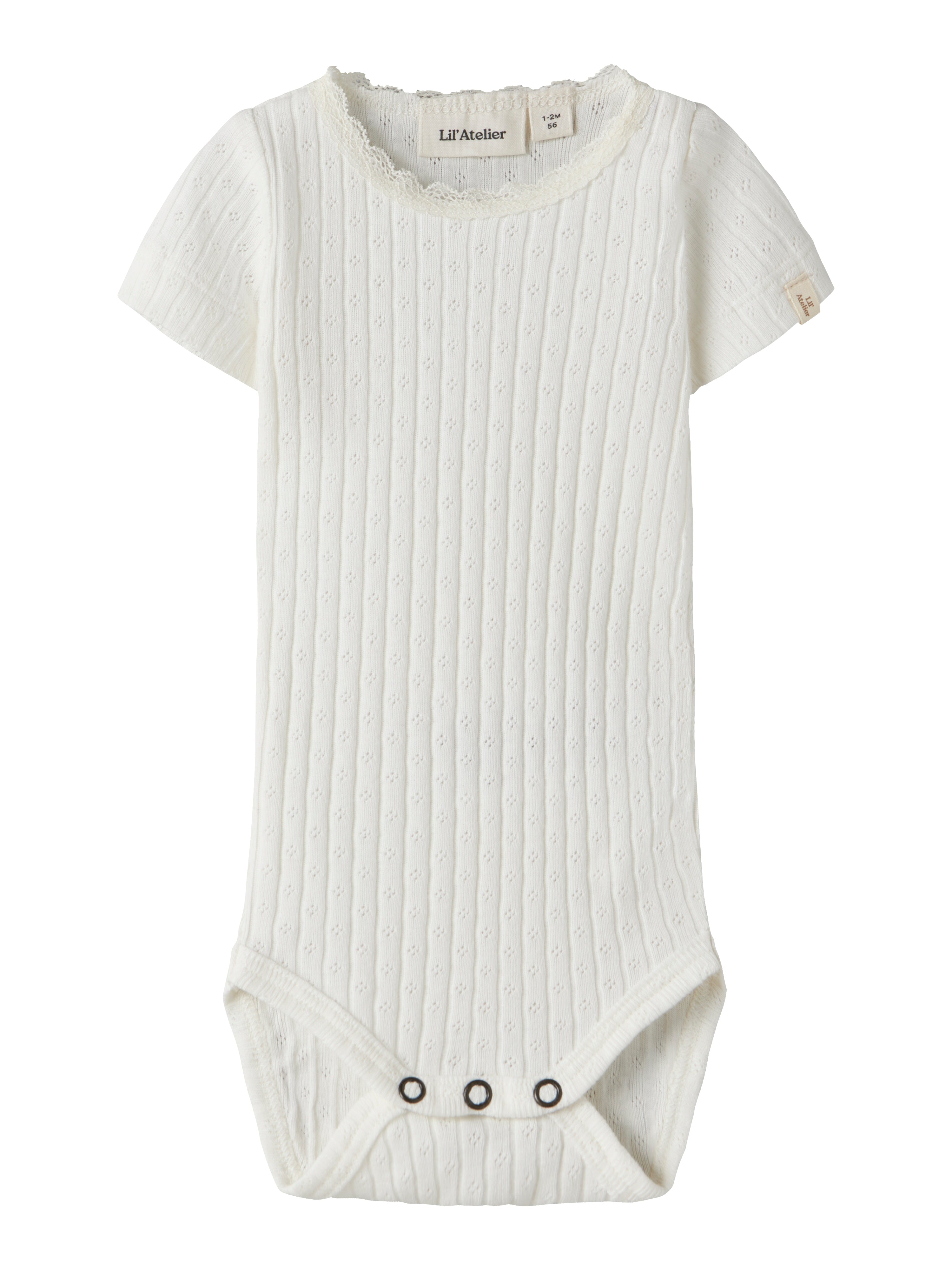 Lil Atelier Haldis SS Slim Body - Coconut Milk