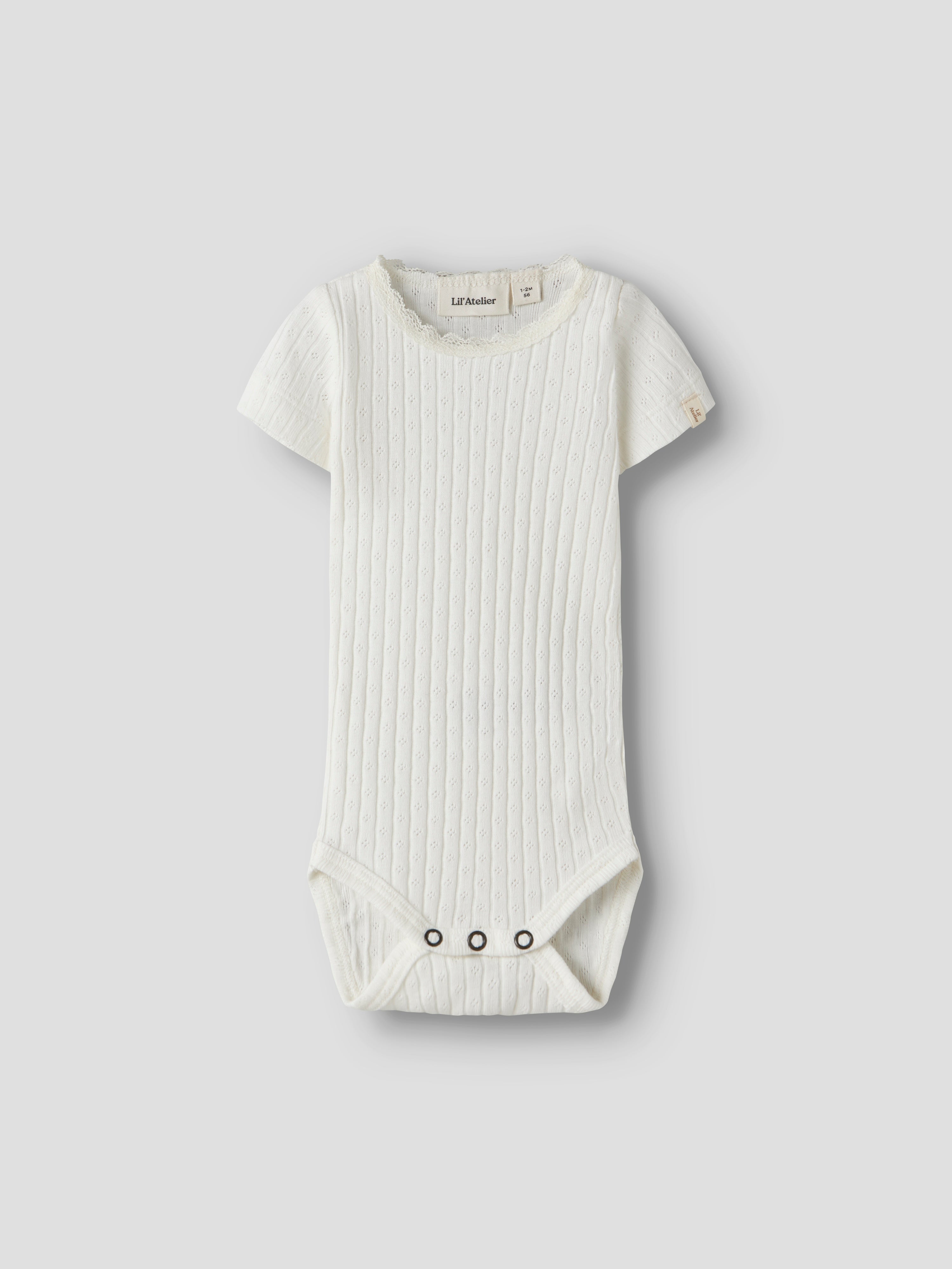 Lil Atelier Haldis SS Slim Body - Coconut Milk