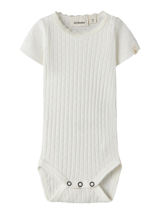 Lil Atelier Haldis SS Slim Body - Coconut Milk