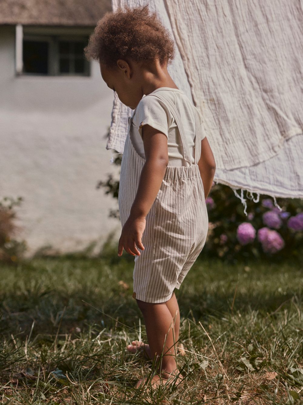 Lil Atelier Helo - Loose Short Overall - Coconut Milk