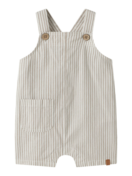 Lil Atelier Helo - Loose Short Overall - Coconut Milk