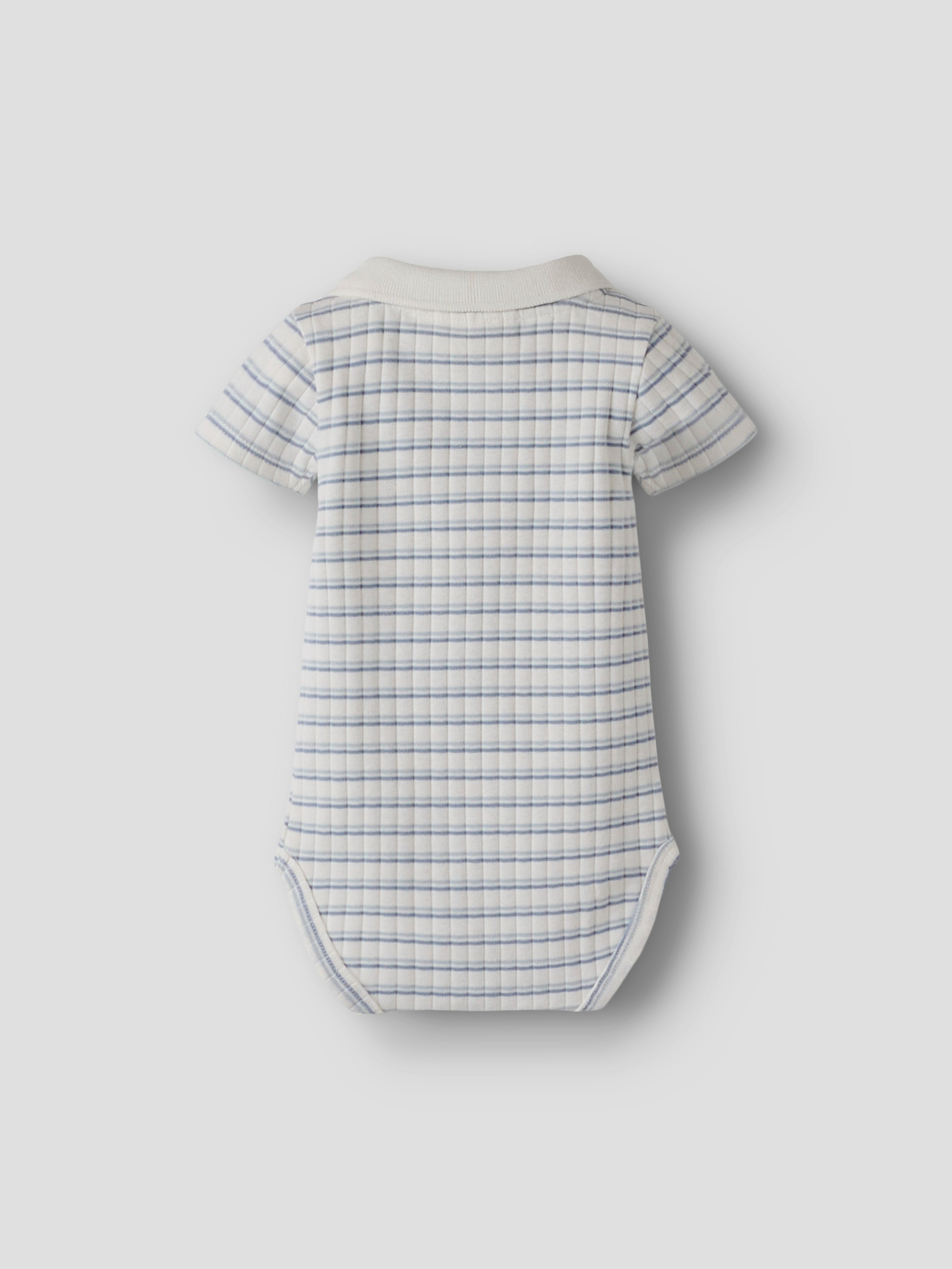 Lil Atelier Haldur SS Slim Body - Coconut Milk/Dusty Blue