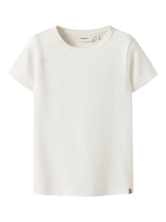Lil Atelier Lalo Tap SS Slim Top - Coconut Milk