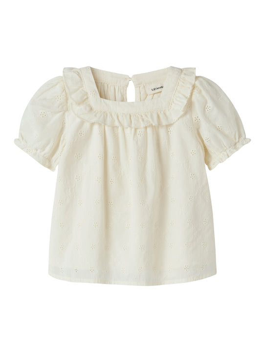Lil Atelier Hosa - SS Loose Shirt - Coconut Milk