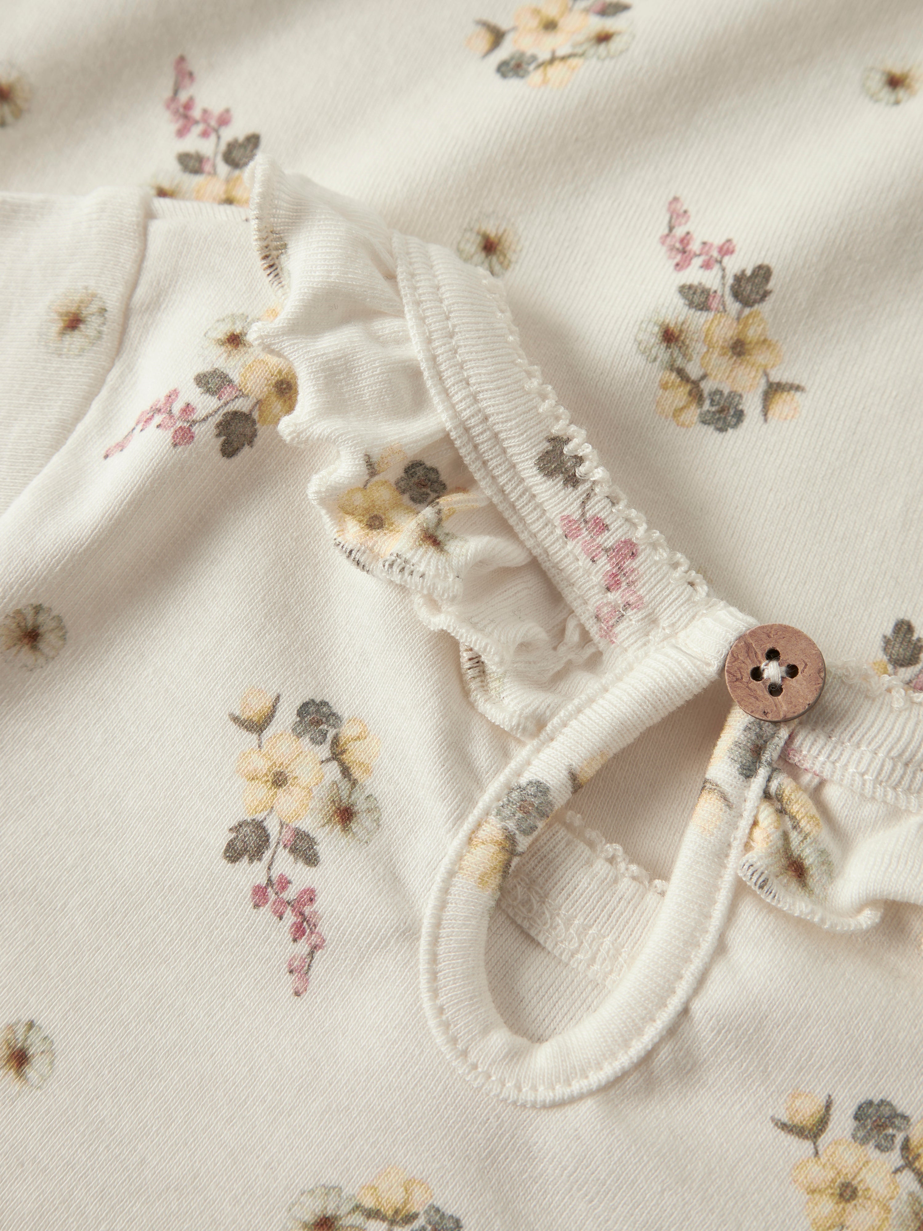 Lil Atelier Gayo Ser SS Top - Coconut Milk/Flower