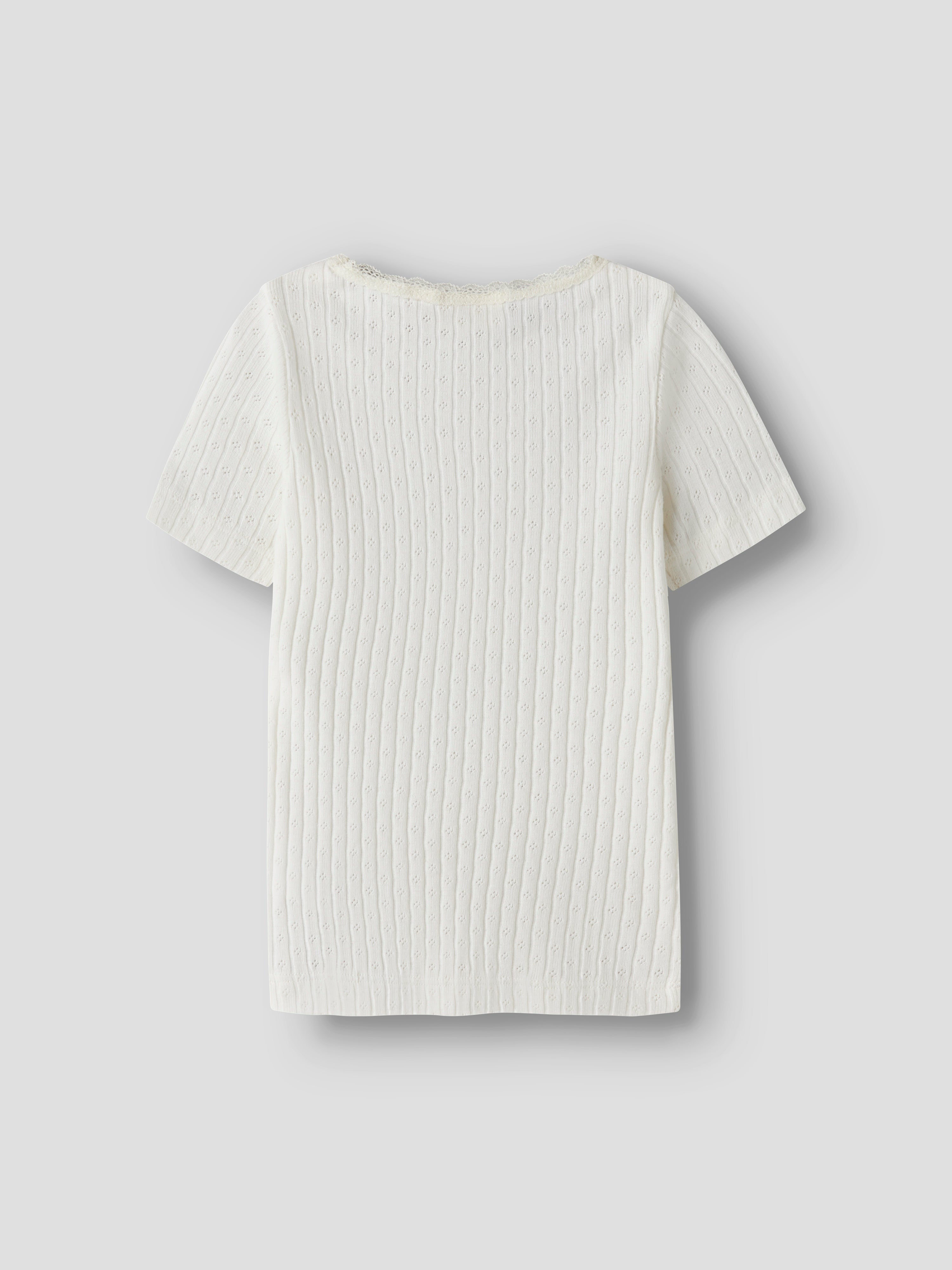 Lil Atelier Haldis SS Slim Top - Coconut Milk