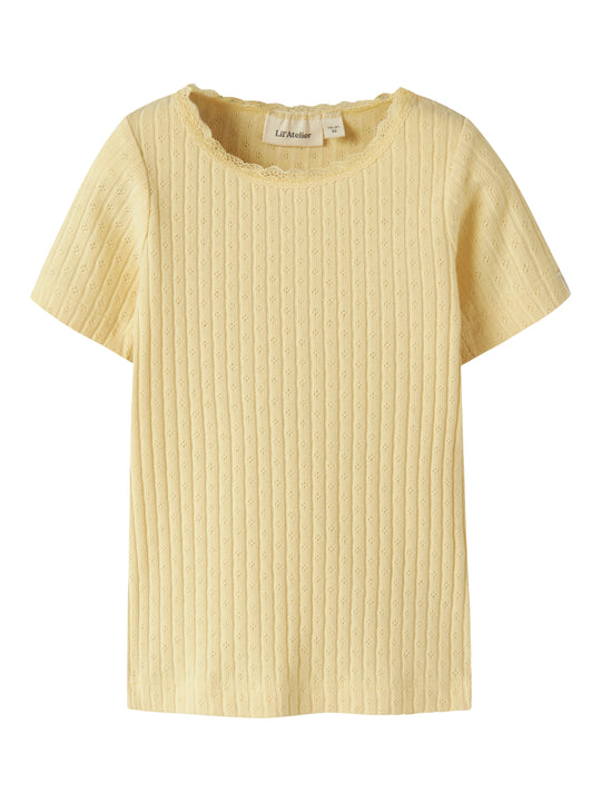 Lil Atelier Haldis SS Slim Top - Sunlight