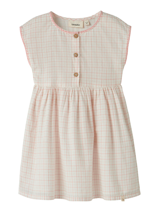 Lil Atelier Hedda Dress - Coconut Milk/Rose Tan