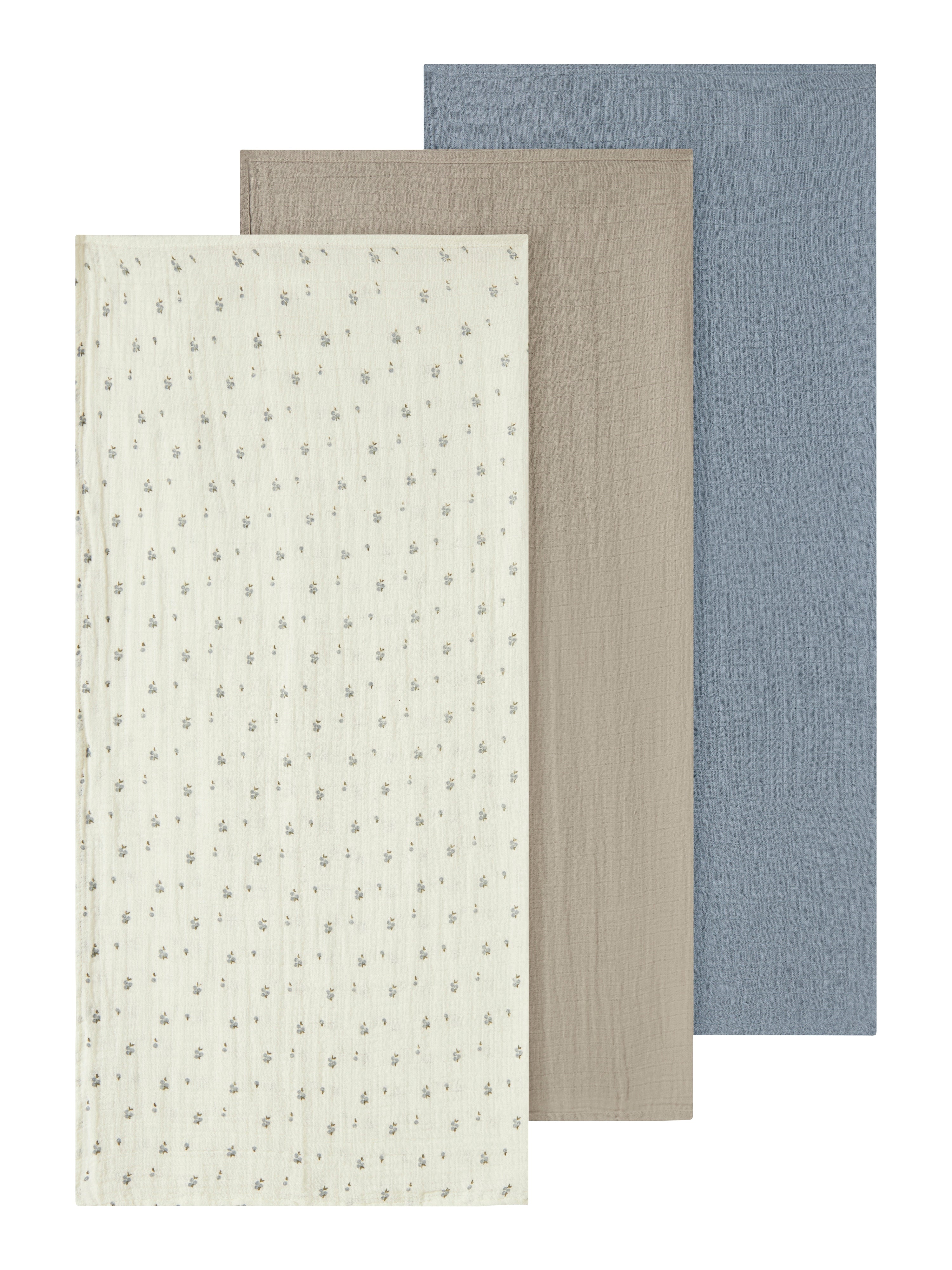 Lil Atelier Isleys 3 pak Nappies - Coconut Milk/OXFORD TAN/TRADEWINDS