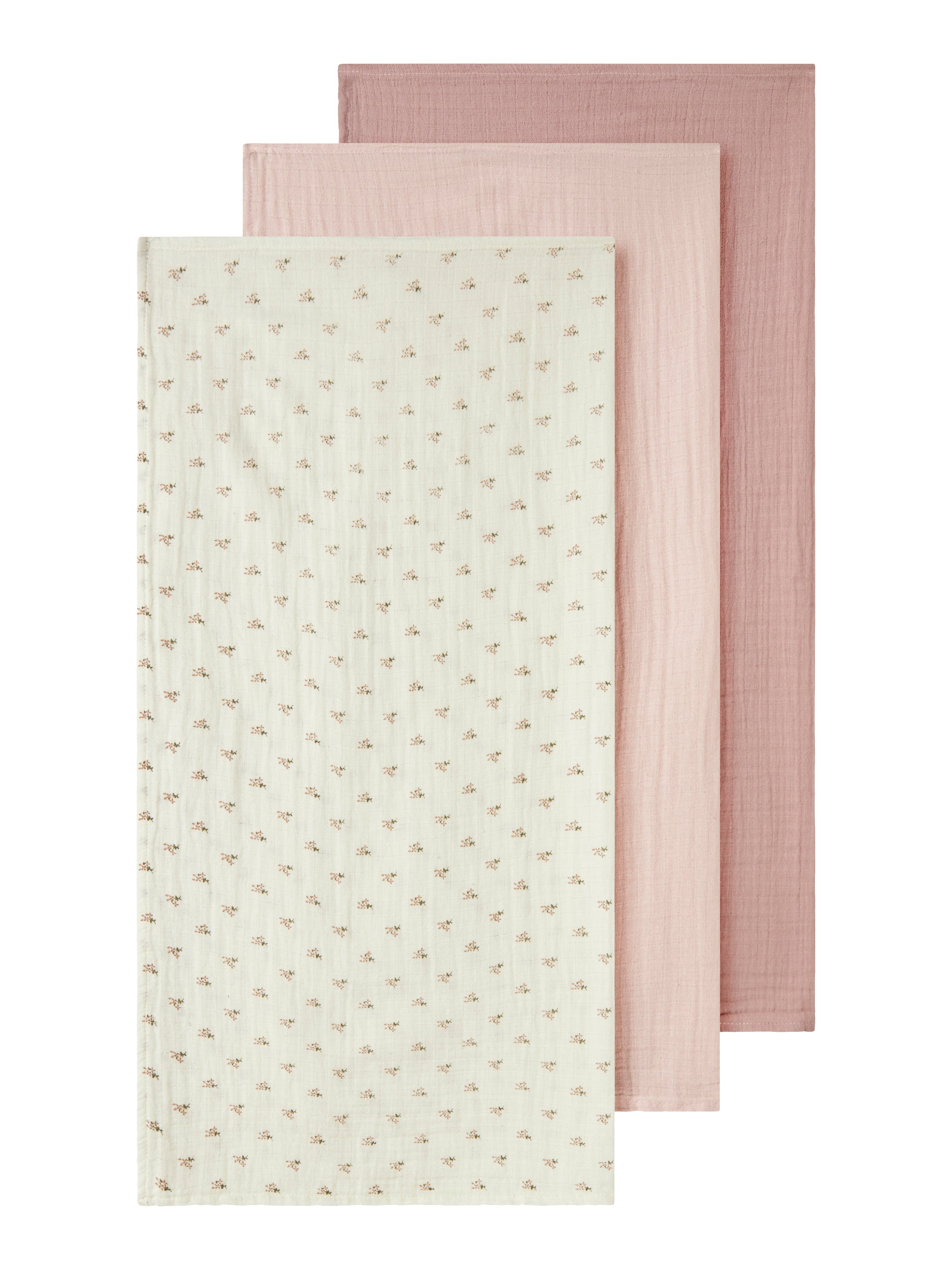 Lil Atelier Isleys 3 pak Nappies - Coconut Milk/PEACH WHIP/ MISTY ROSE