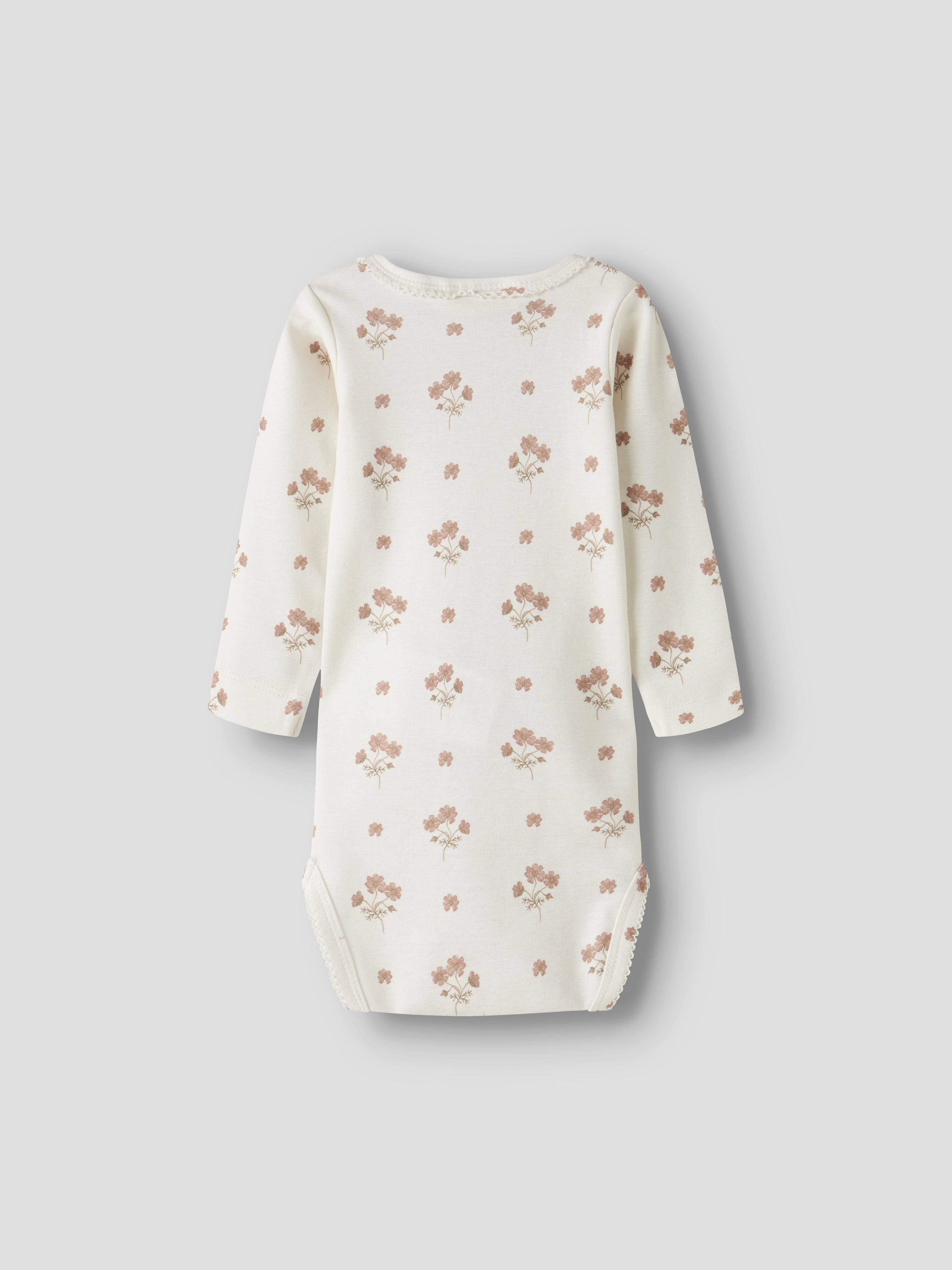 Lil Atelier Layo Sig LS Slim Body - Coconut Milk/Flower Pink
