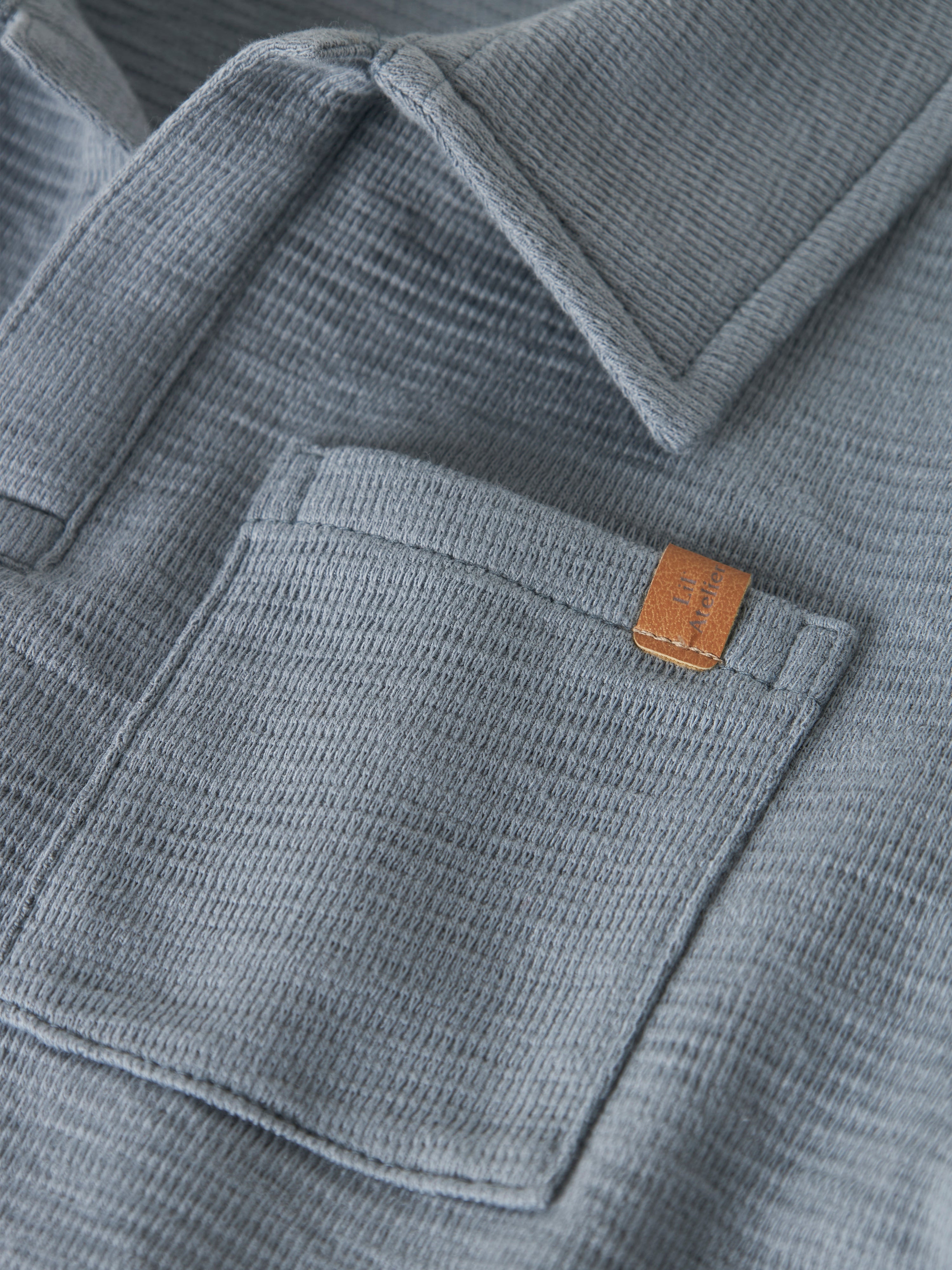 Lil Atelier Falk SS Loose Polo Top - Tradewinds