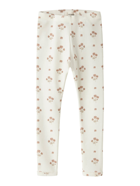 Lil Atelier Layo Sin Slim Leggings - Coconut Milk/Flower Pink