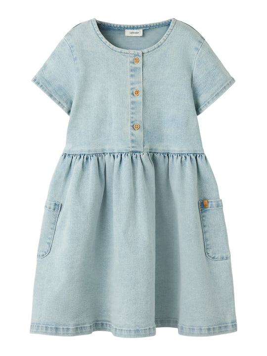 Lil Atelier Frances SS Dress - Light Blue Denim