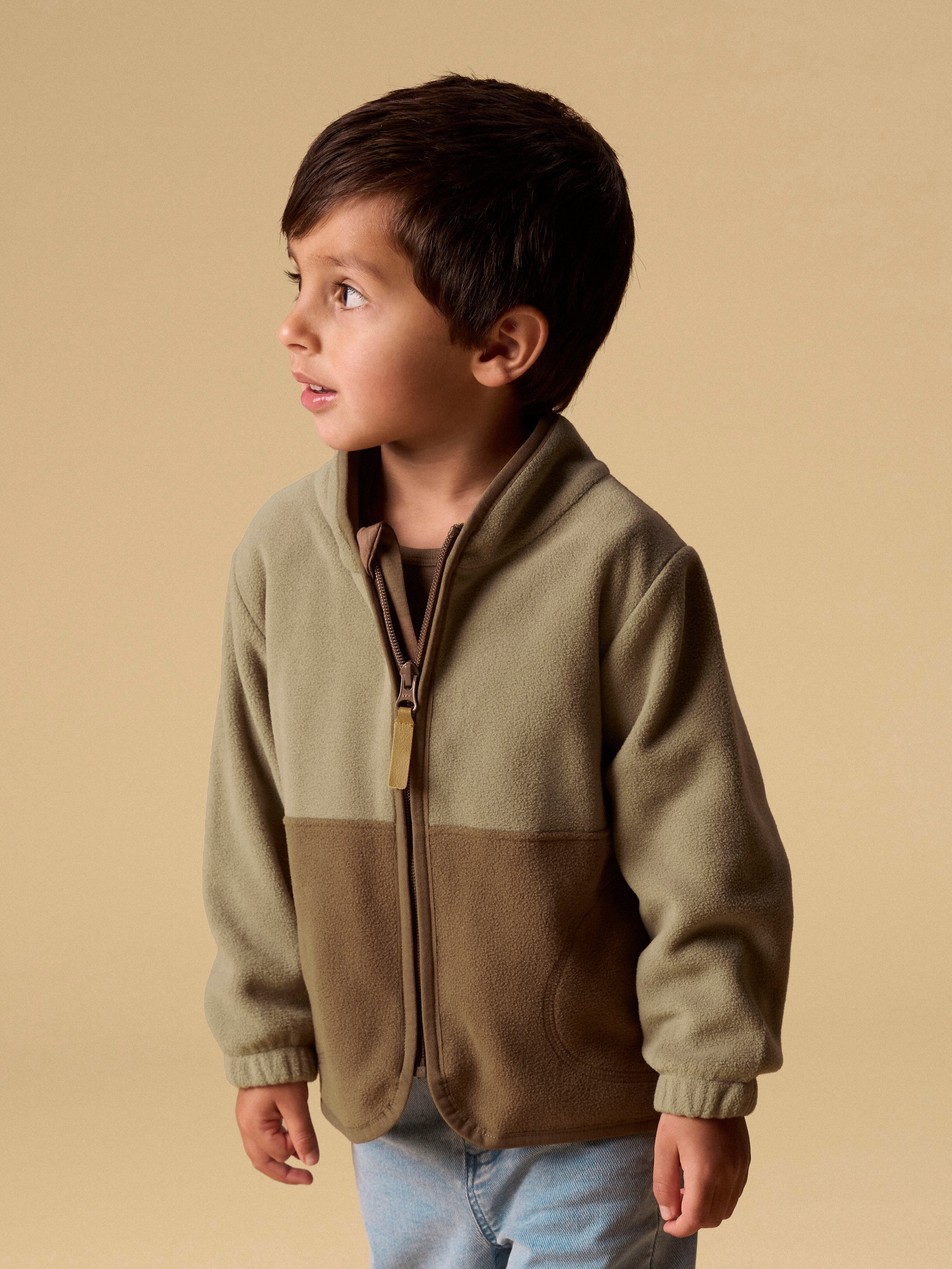 Lil Atelier Laspektra Fleece Jacket -  Shitake