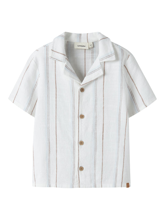 Lil Atelier Jeran - SS Loose Shirt - Coconut Milk
