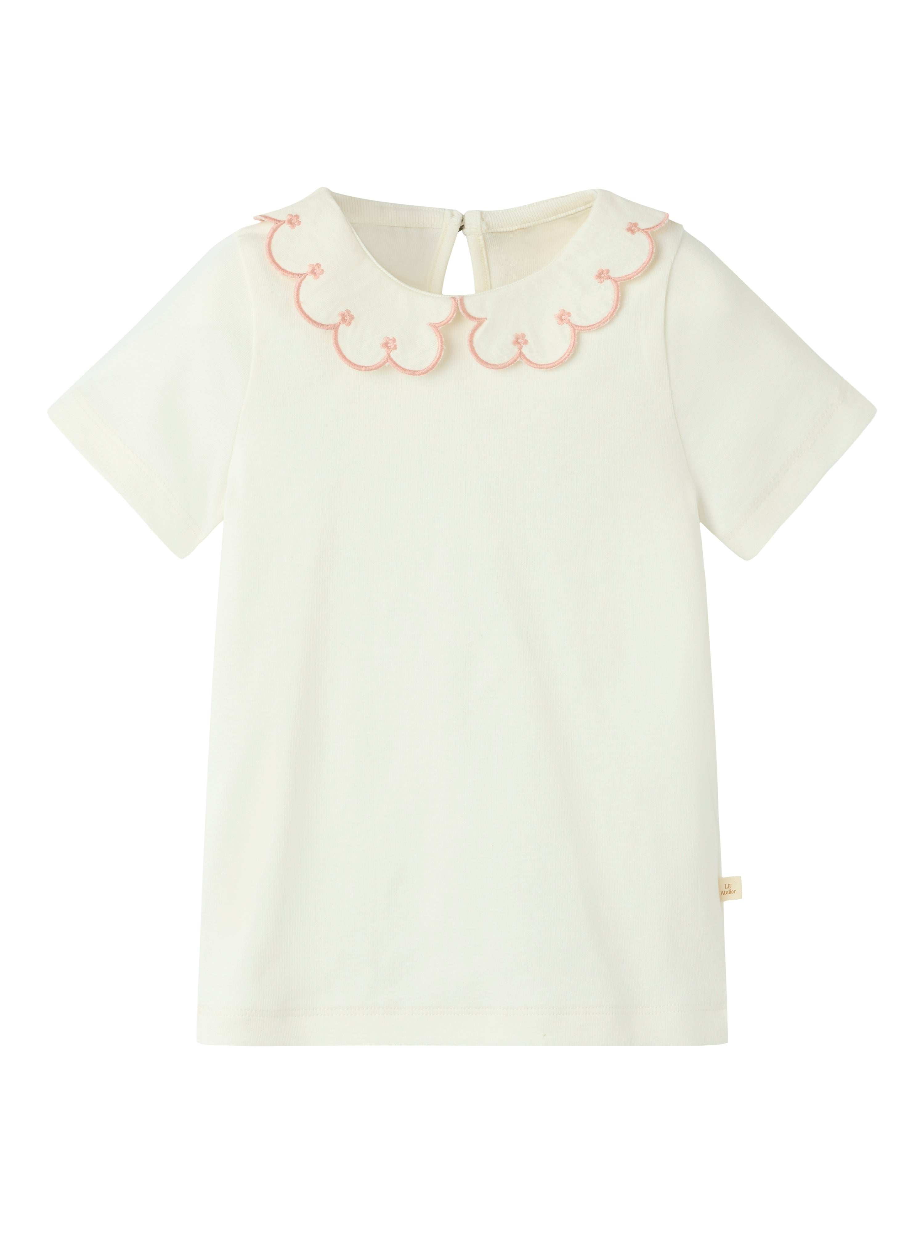 Lil Atelier Fundo SS Slim Top - Coconut Milk/Rose Tan