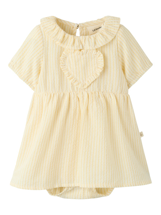 Lil Atelier Folly SS Body Dress - Coconut Milk/Sahara  Sun
