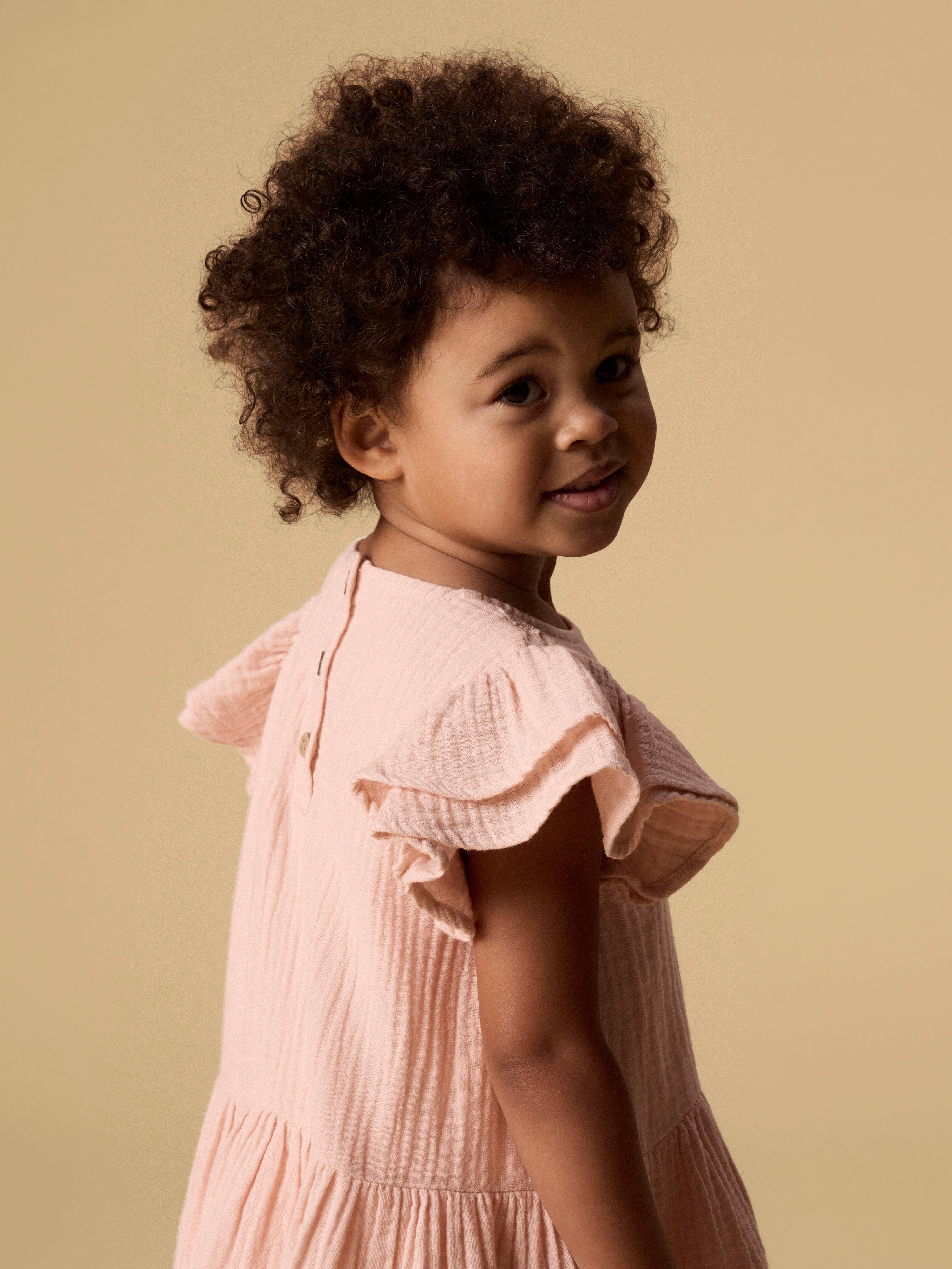 Lil Atelier Fulina SS Loose Dress - Peach Whip