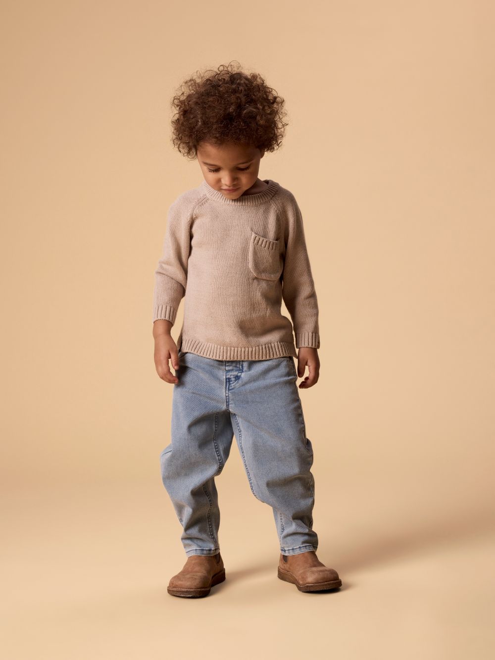 Lil Atelier Fogon LS Knit - Oxford Tan