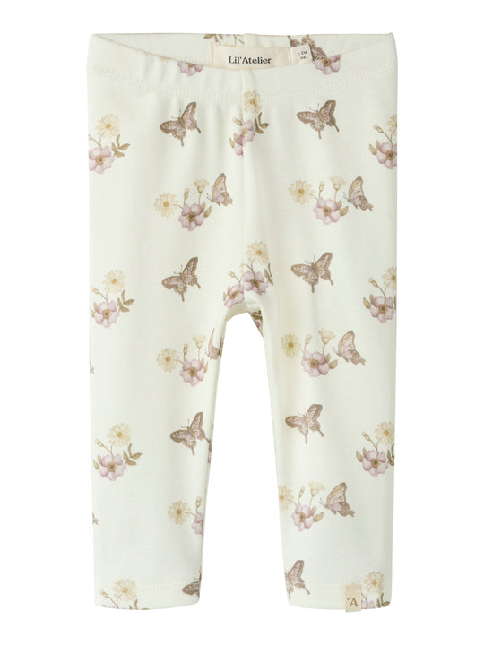 Lil Atelier Layo See Leggings - Coconut Milk/Flower