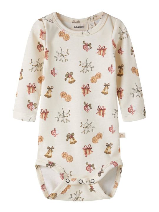 Lil Atelier Layo - Gus LS Slim Body - Turtledove / Old Christmas