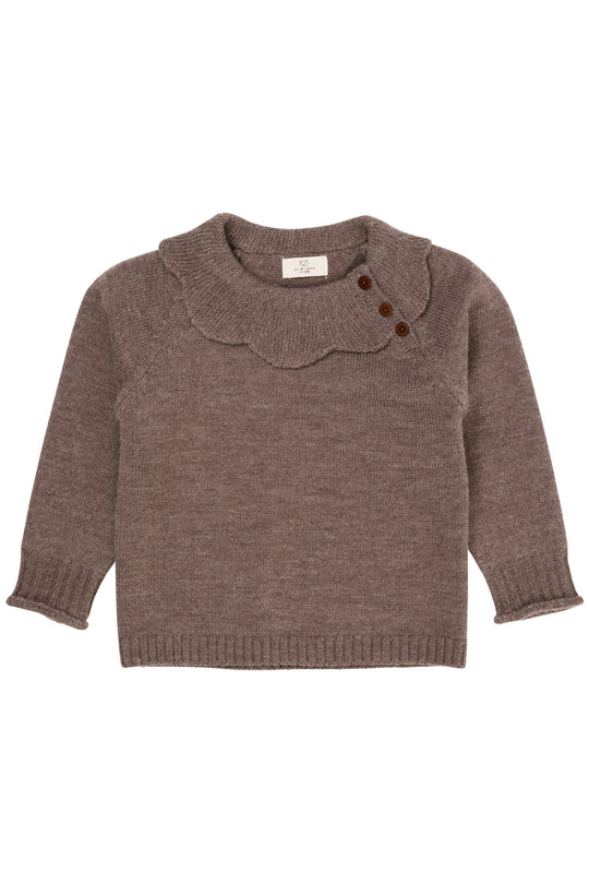 Copenhagen Colors Merino Margueritte Blouse - Natural Melange