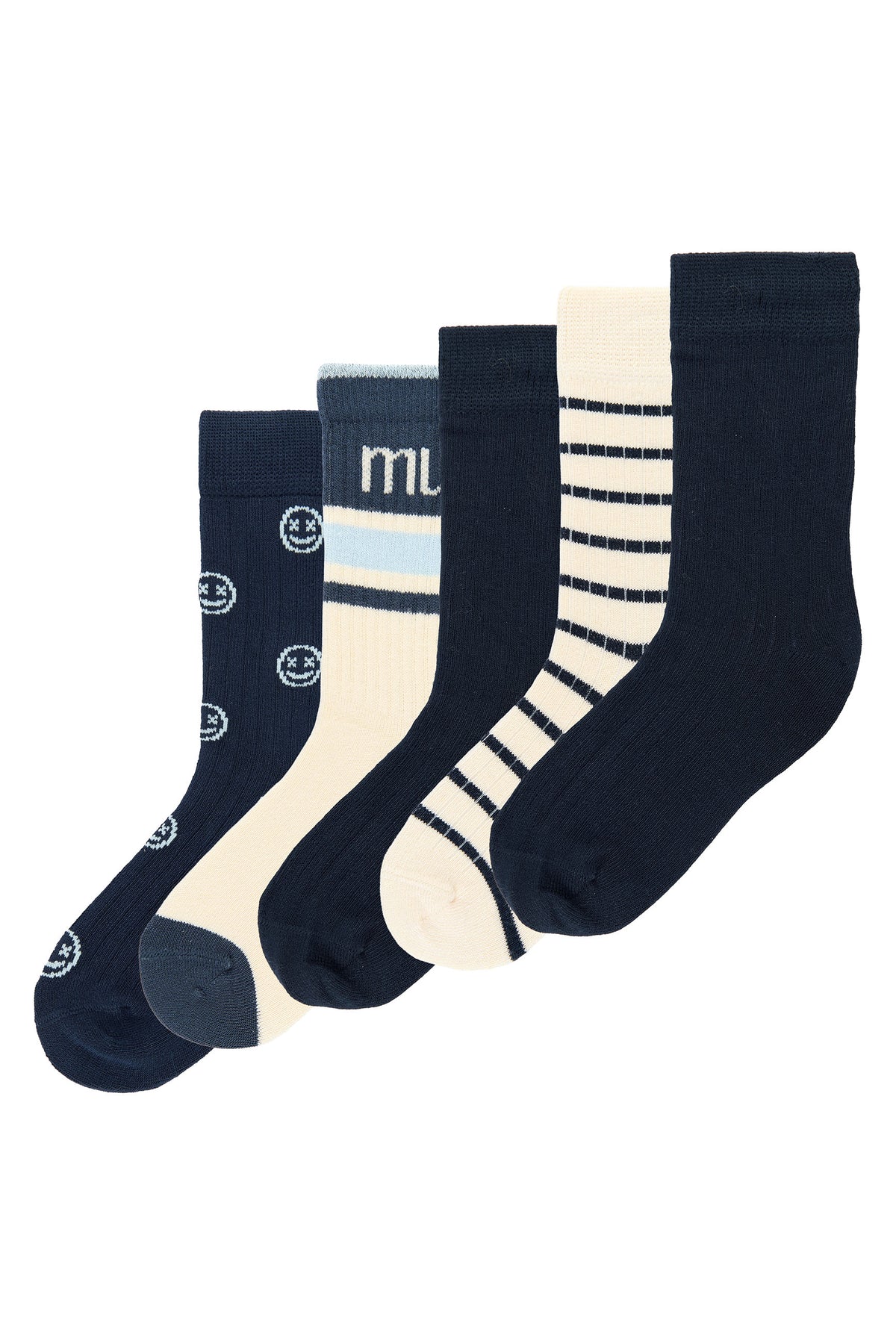 Minipop Mac - Bamboo Socks 5-pack - Navy
