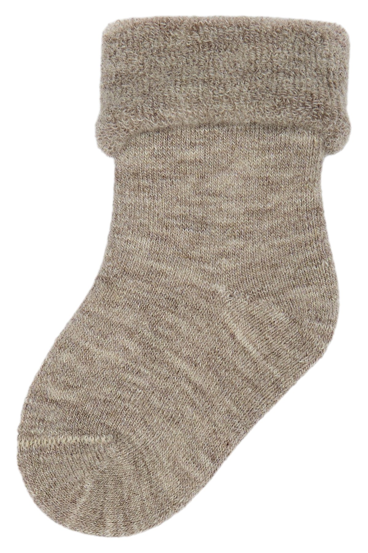 Minipop - Wool Baby Sock - Brown Melange