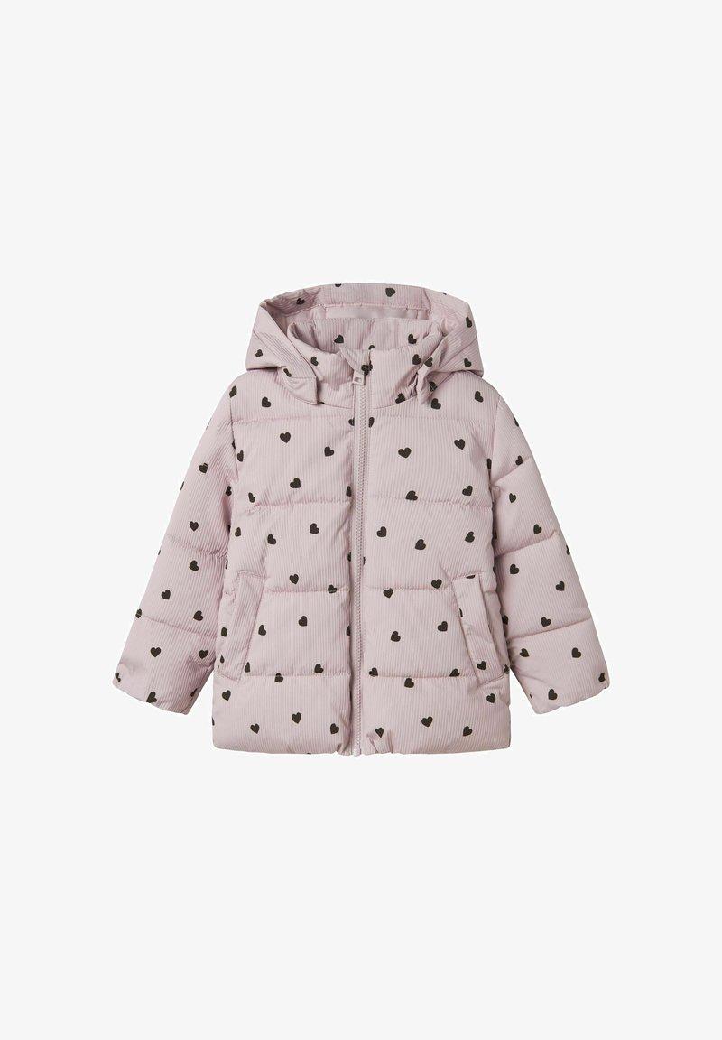 Name It Monday - Puffer Jacket - Violet Ice / Hearts